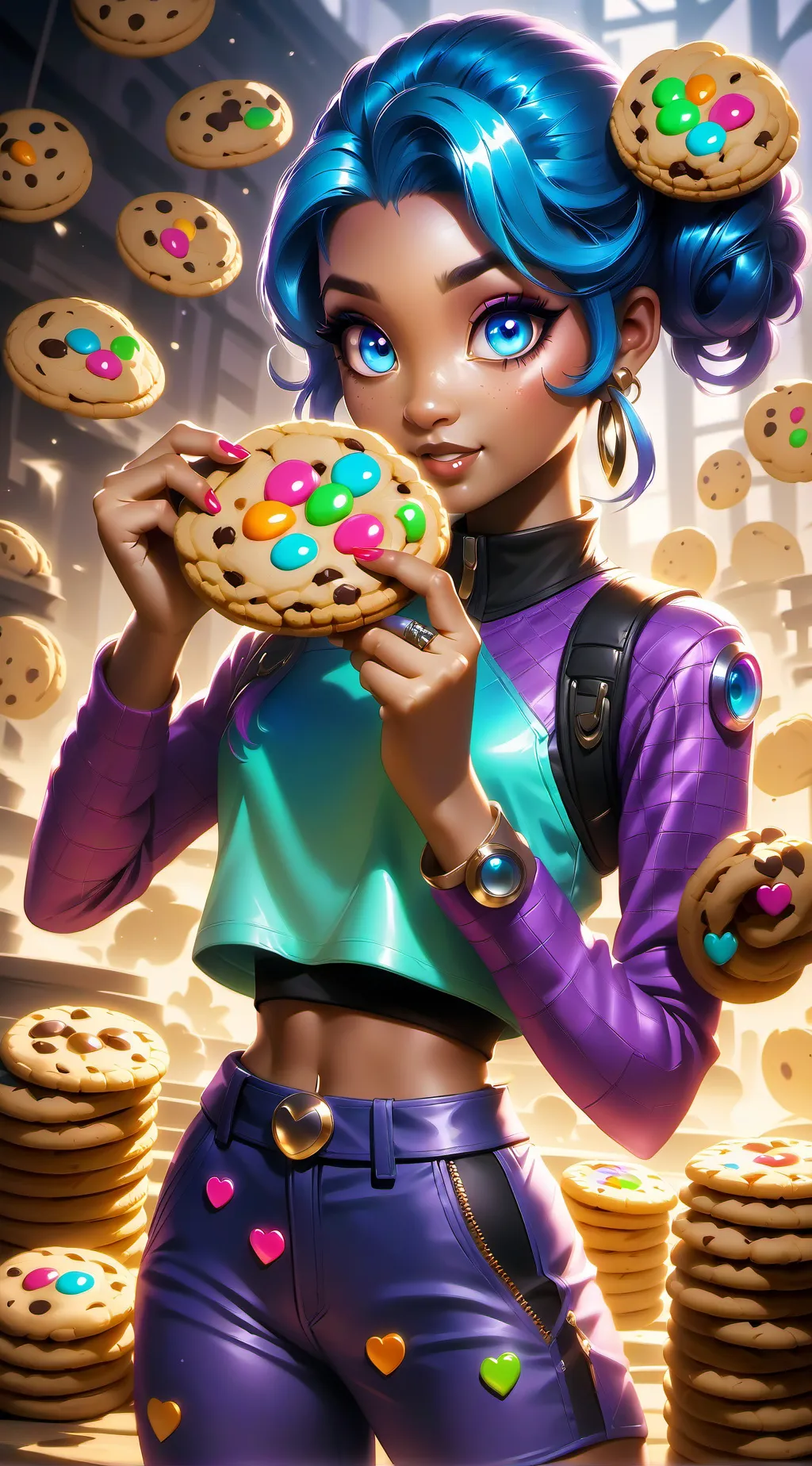 ai character: Cookie queen background