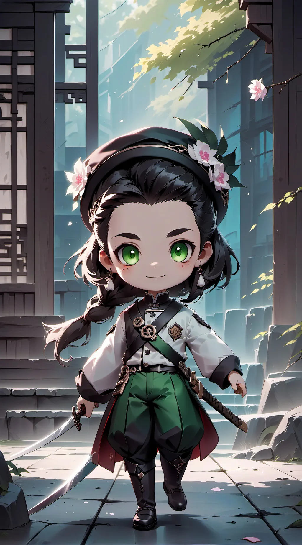 ai character: baby tiana background