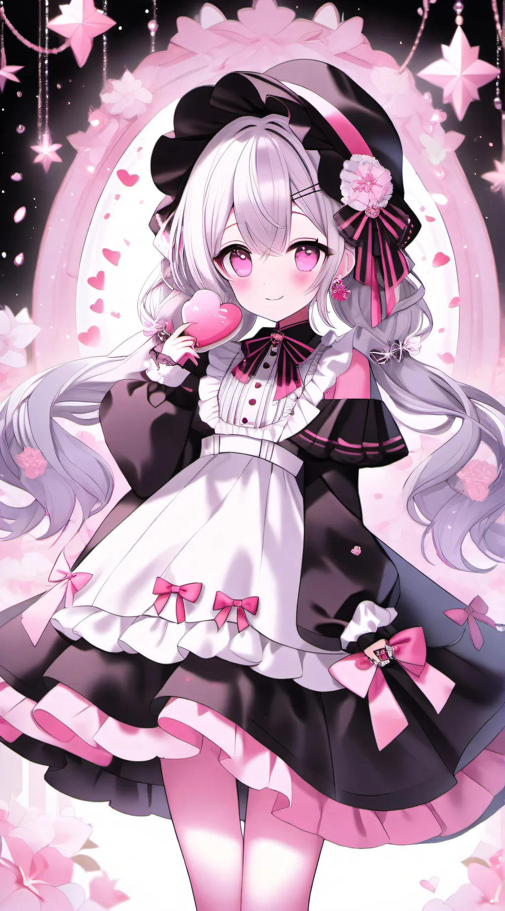 ai character: KUROMI background