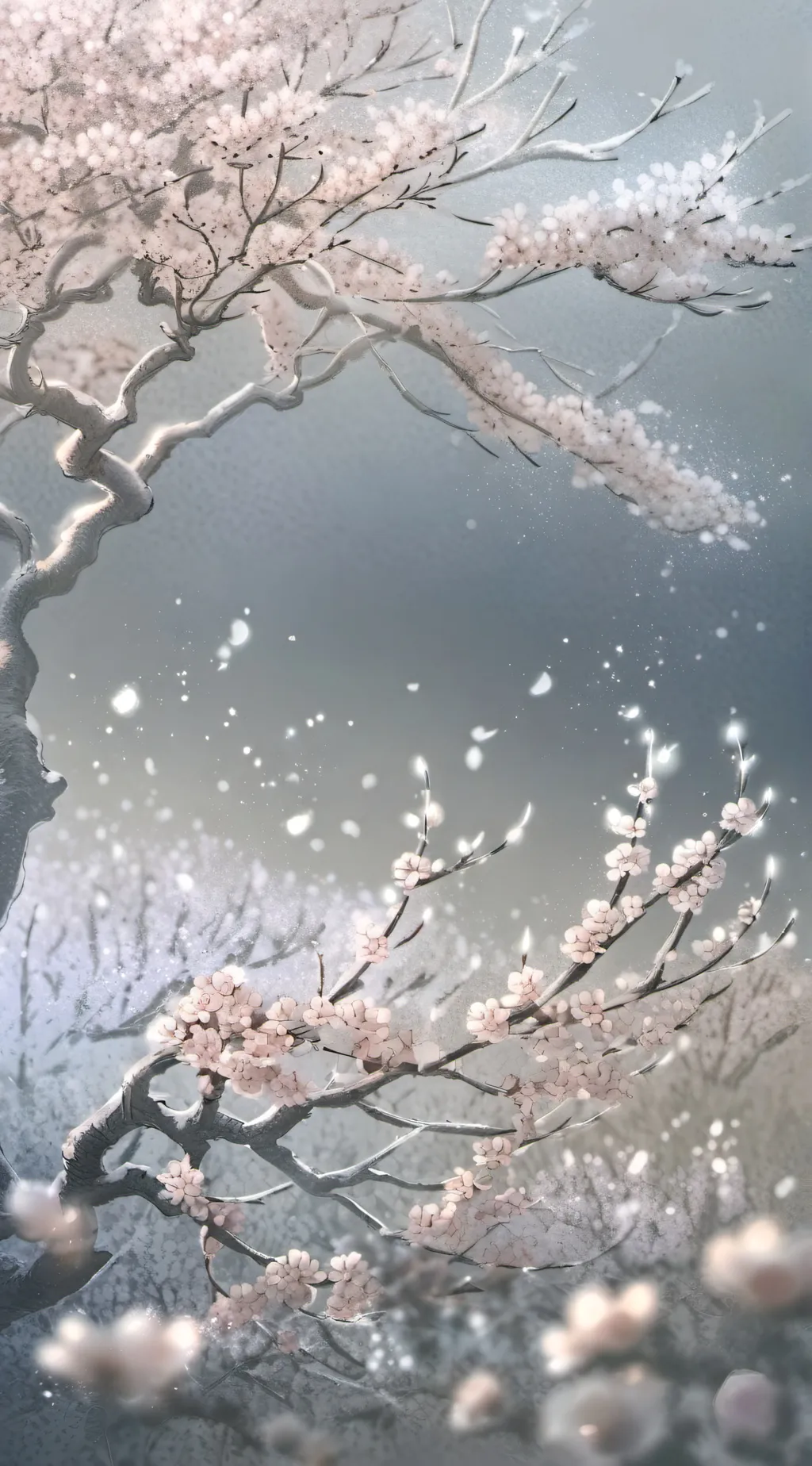 ai character: Hh snow day  background