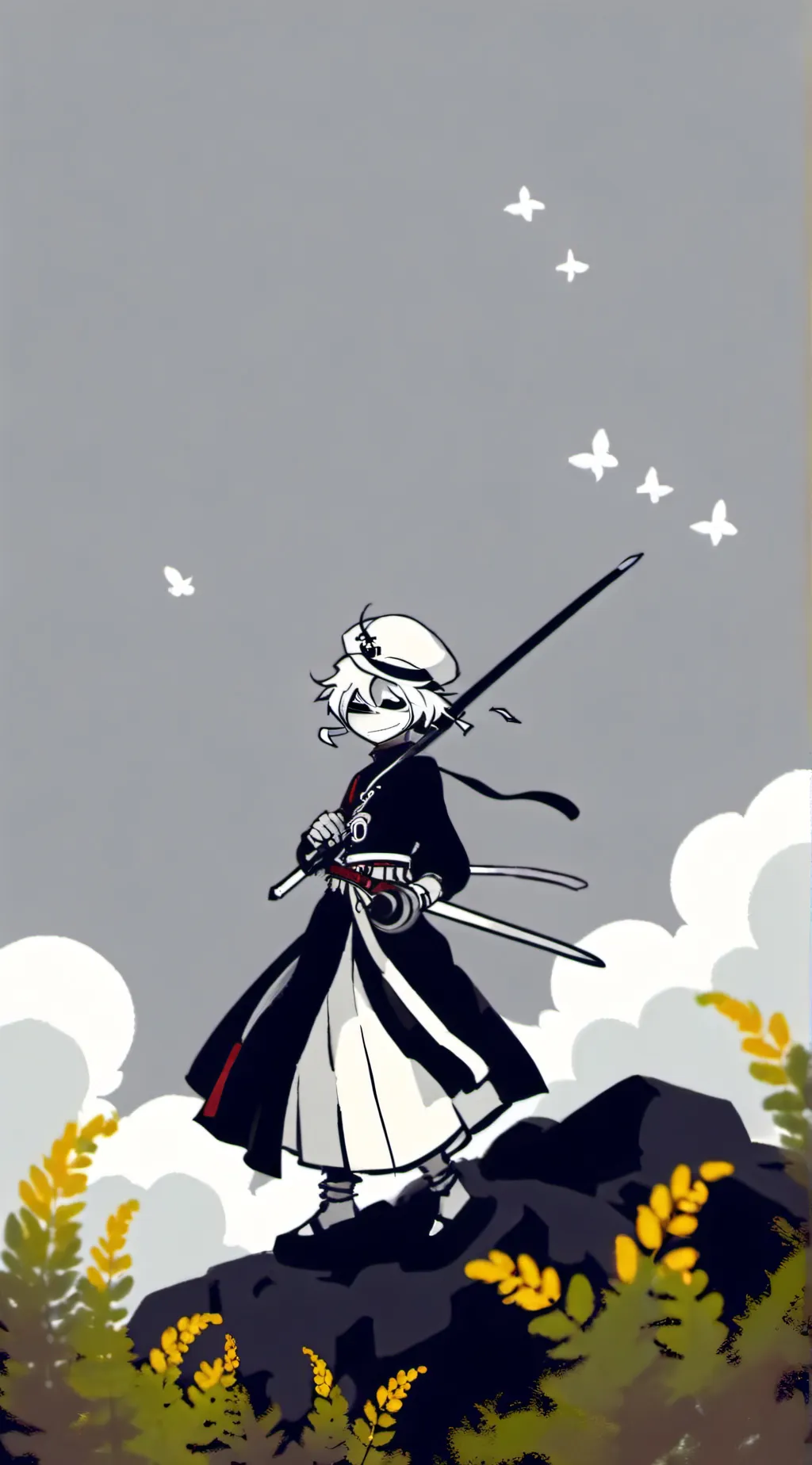 ai character: N smokin a blunt background