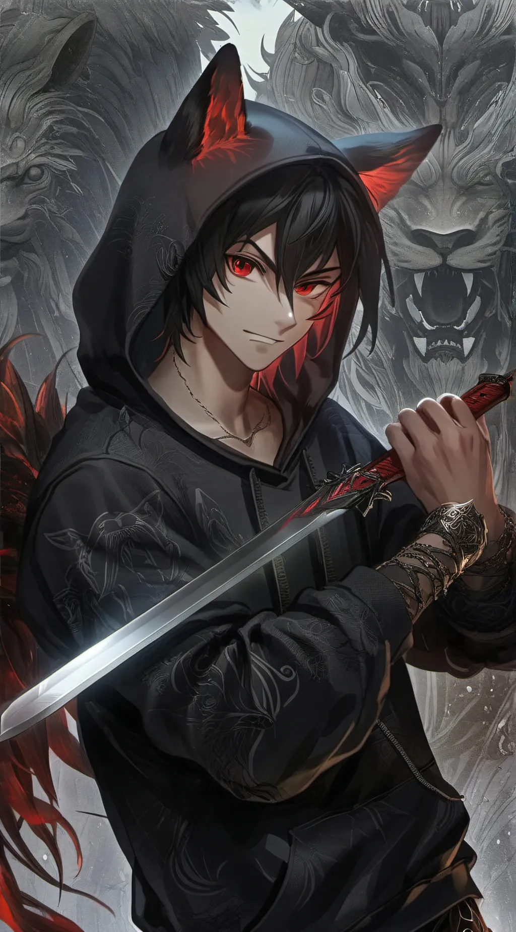 ai character: Shadow  background