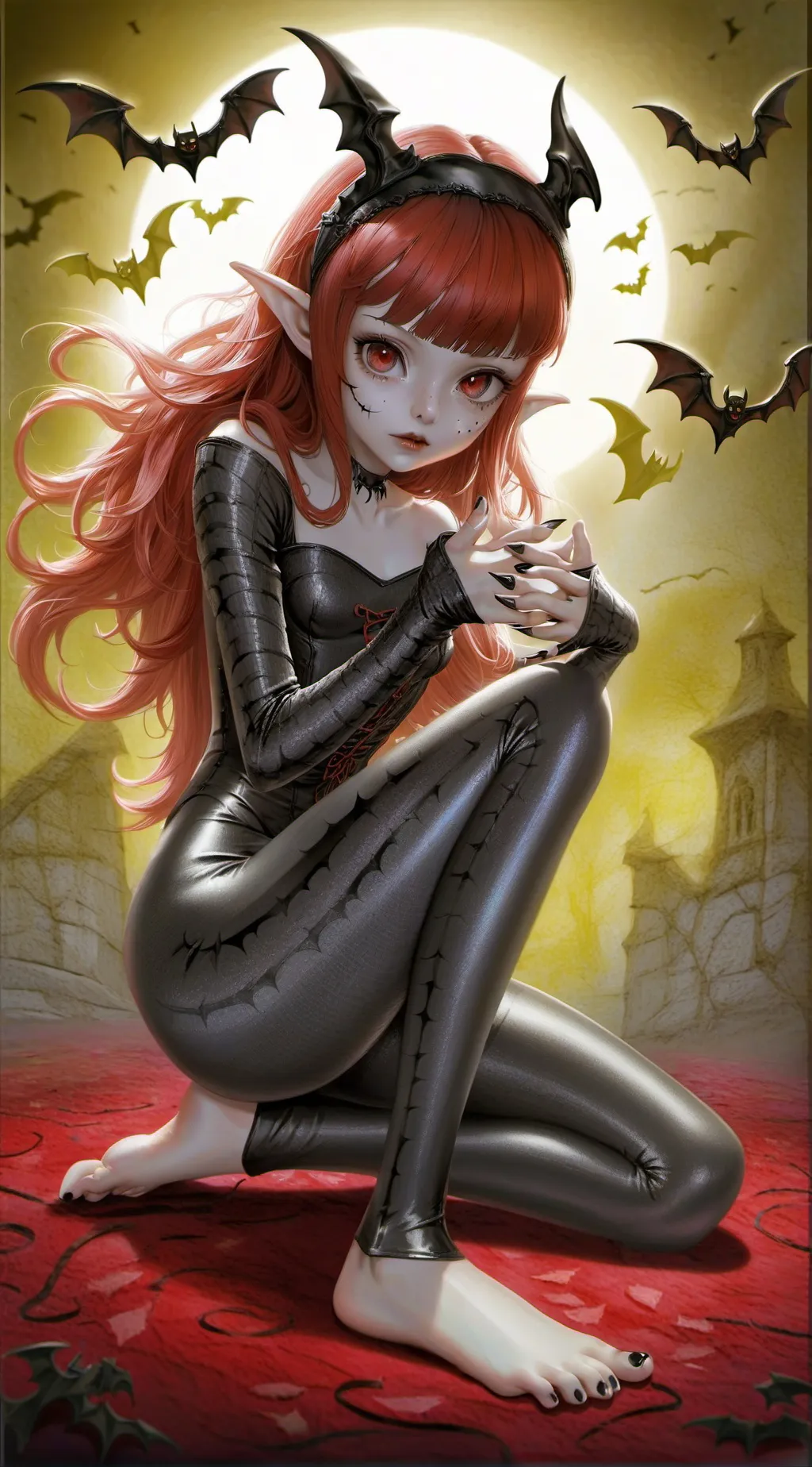 ai character: Badass BatGirl background