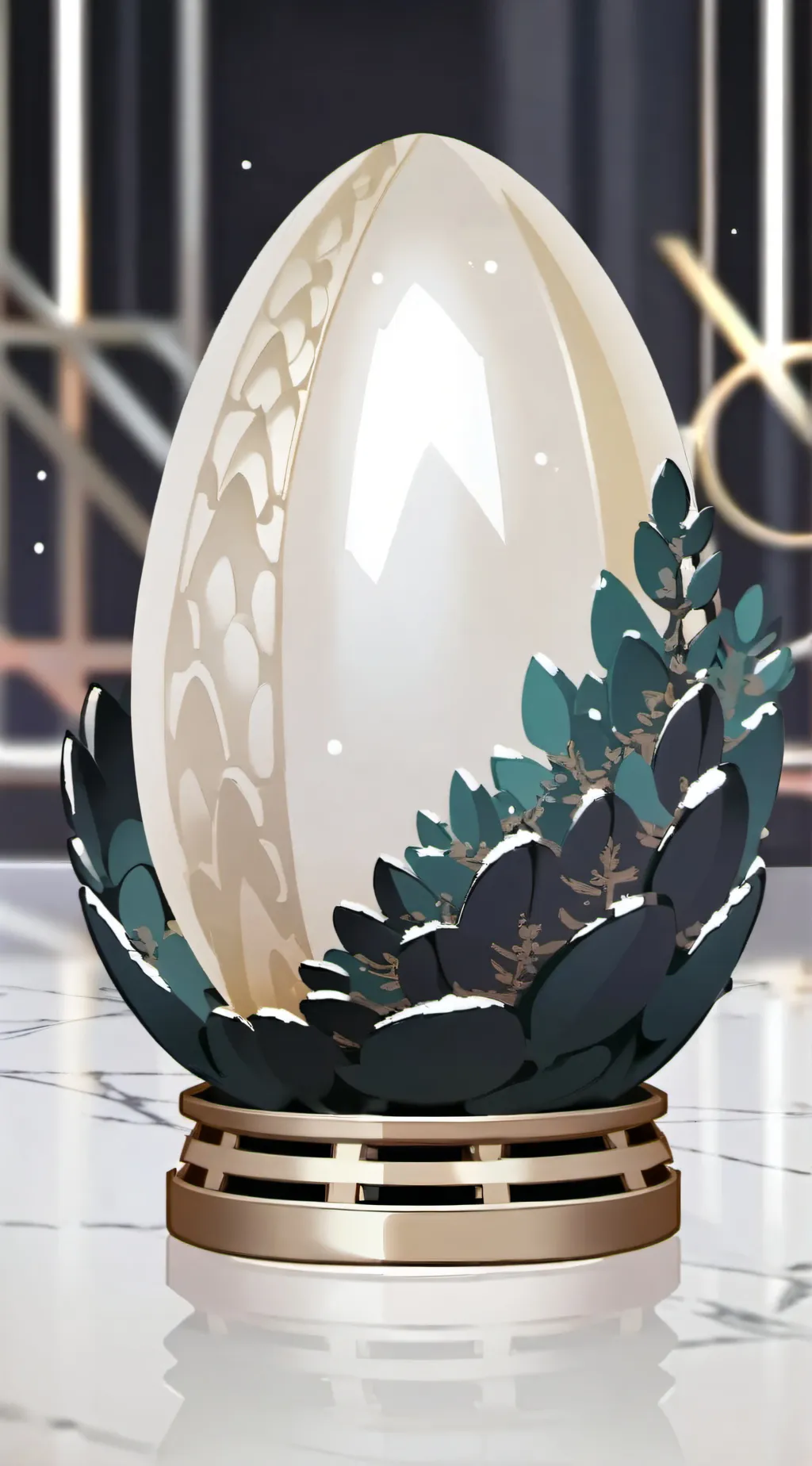 ai character: Egg background