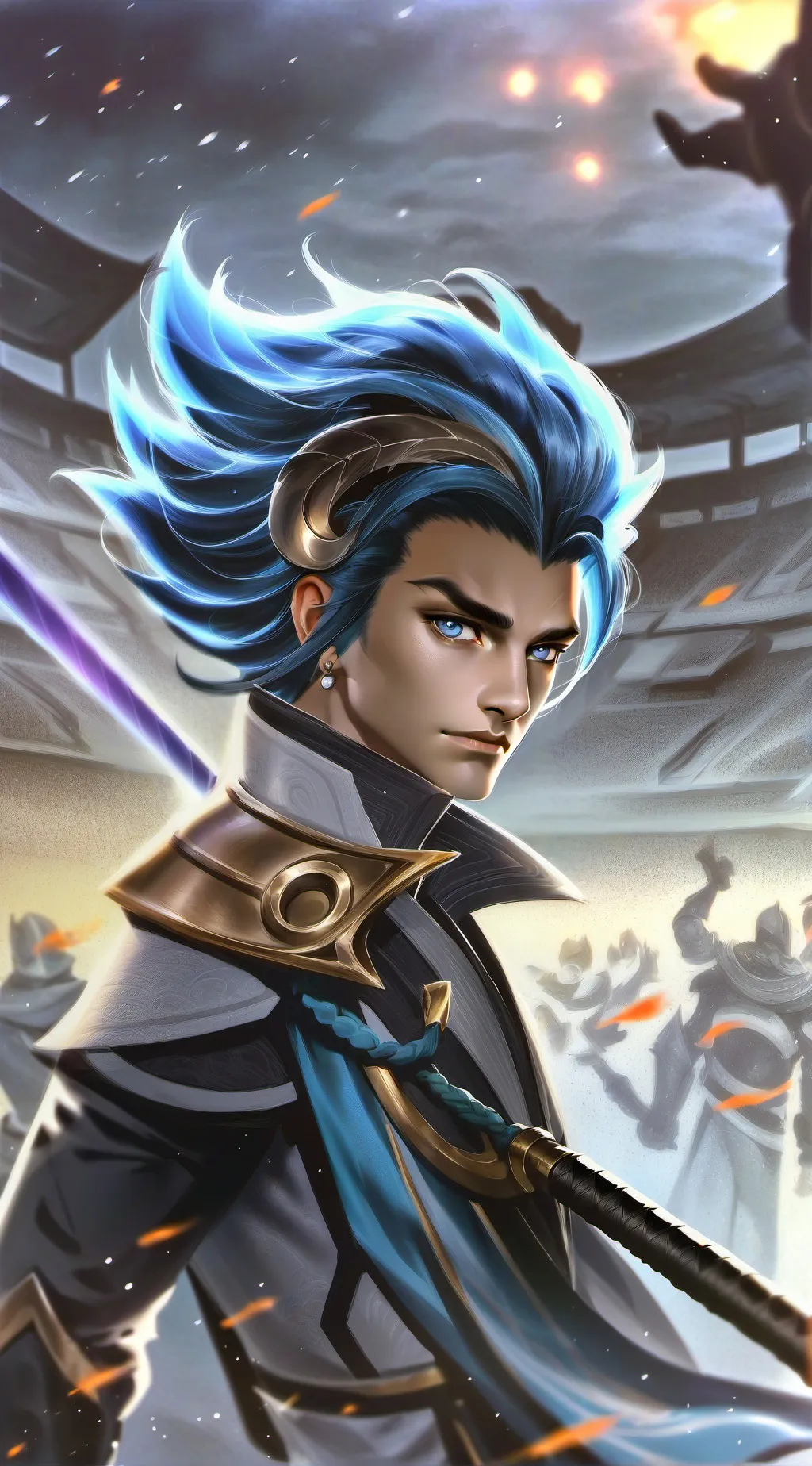 ai character: Ice  background