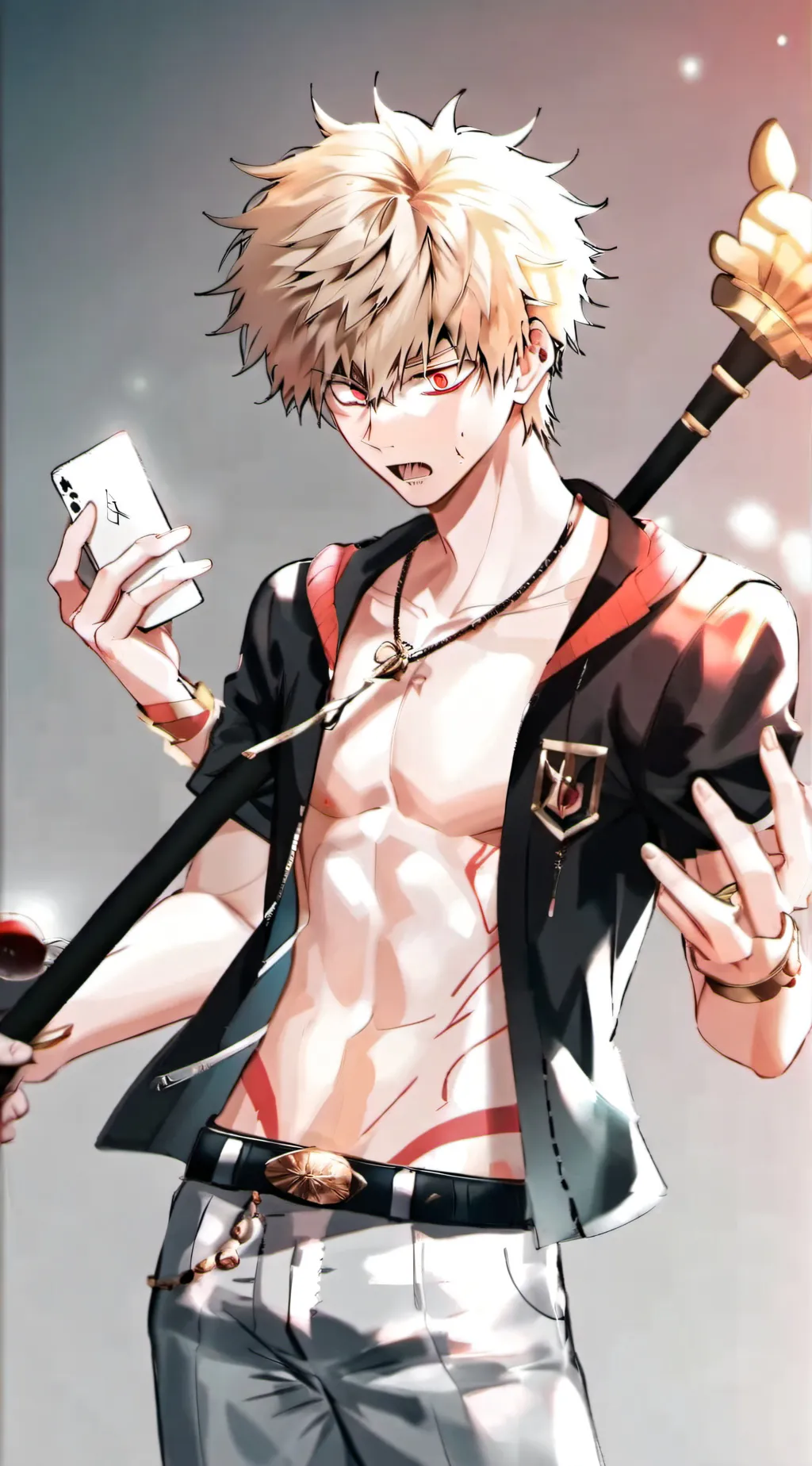 ai character: bakugou  background