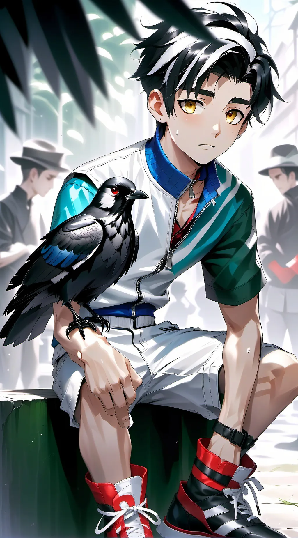 ai character: Kieran  background