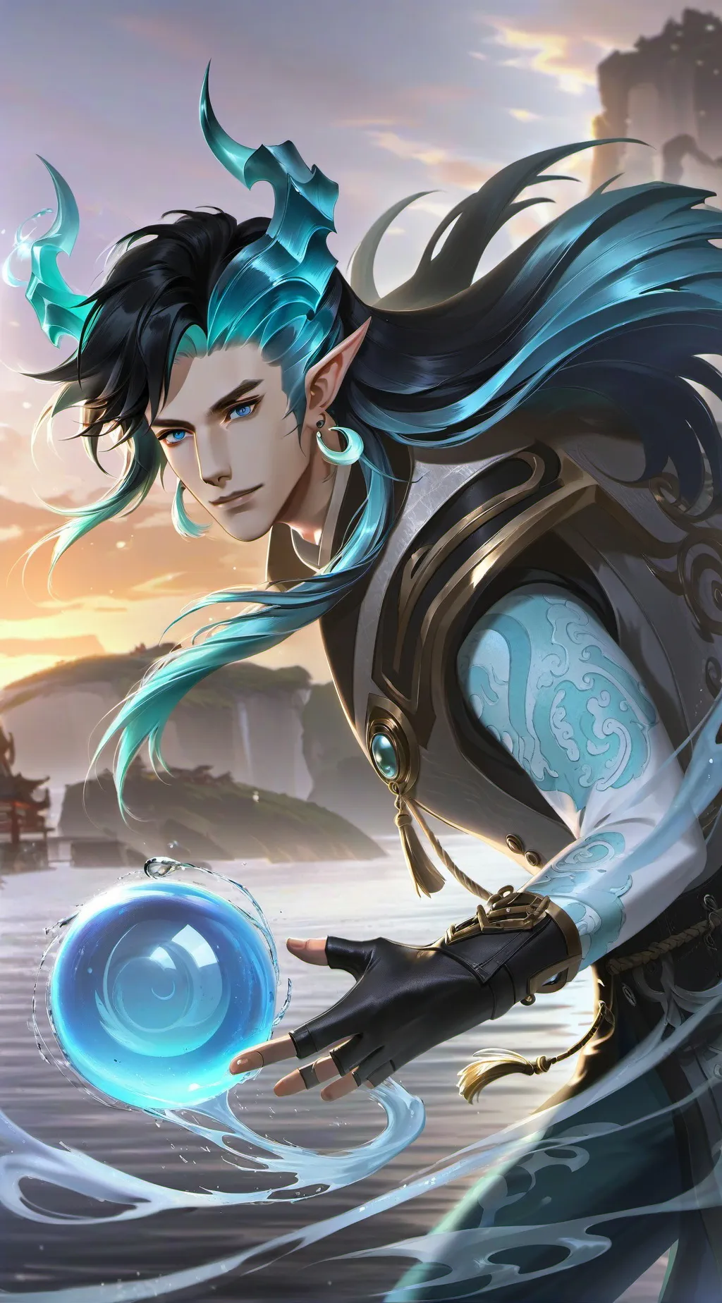 ai character: Ray background