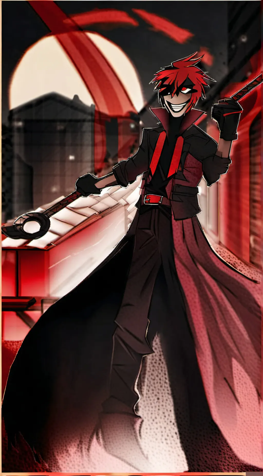 ai character: Alastor X Rosie background