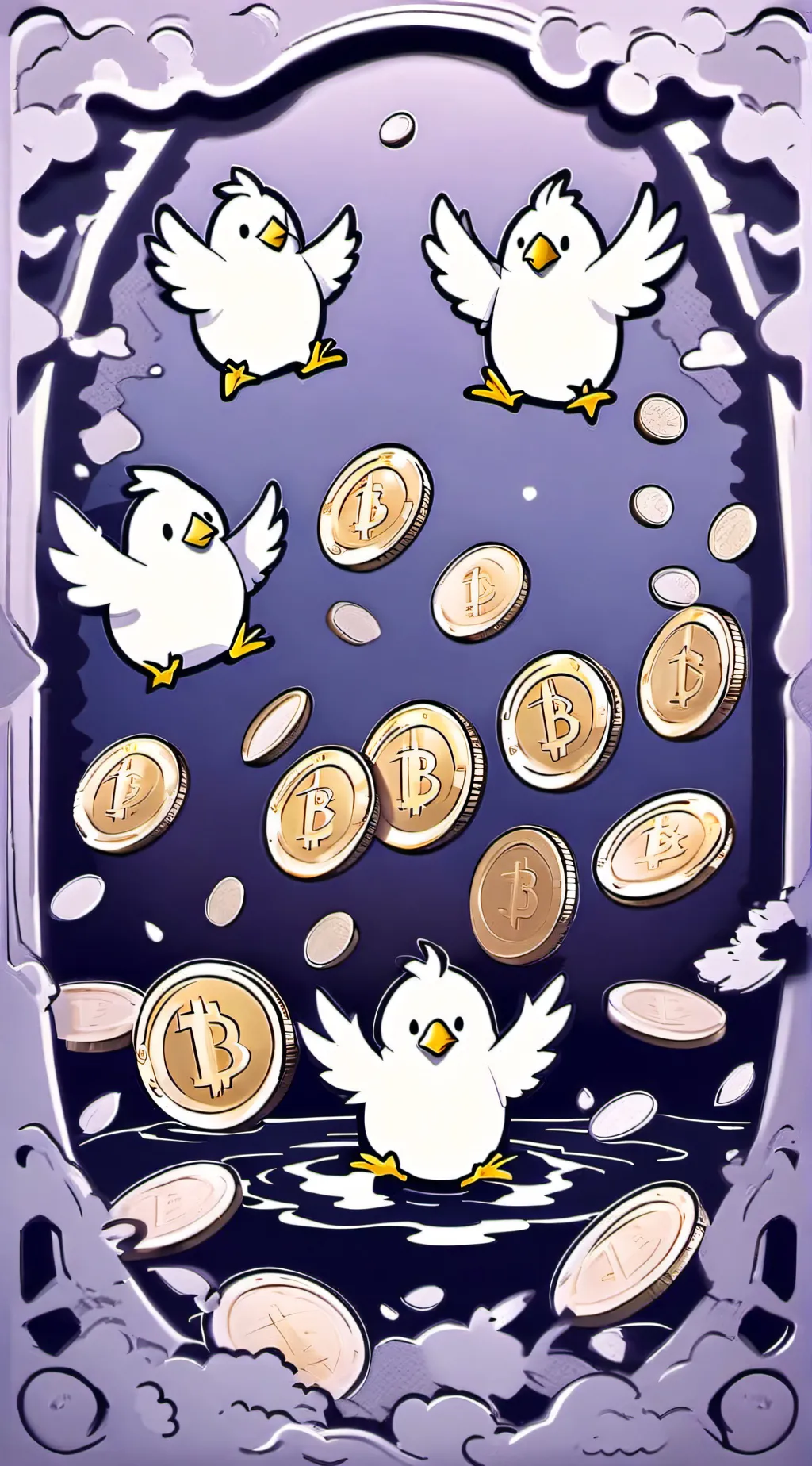ai character: chicky coin pool background