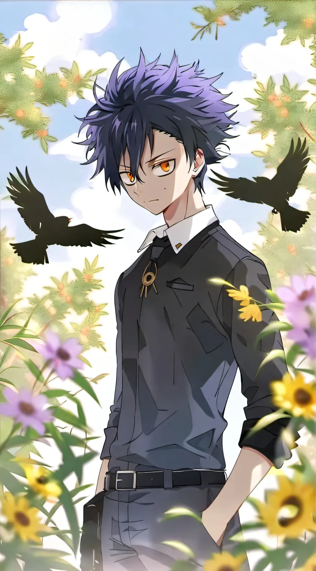 ai character: Fumikage Tokoyami  background