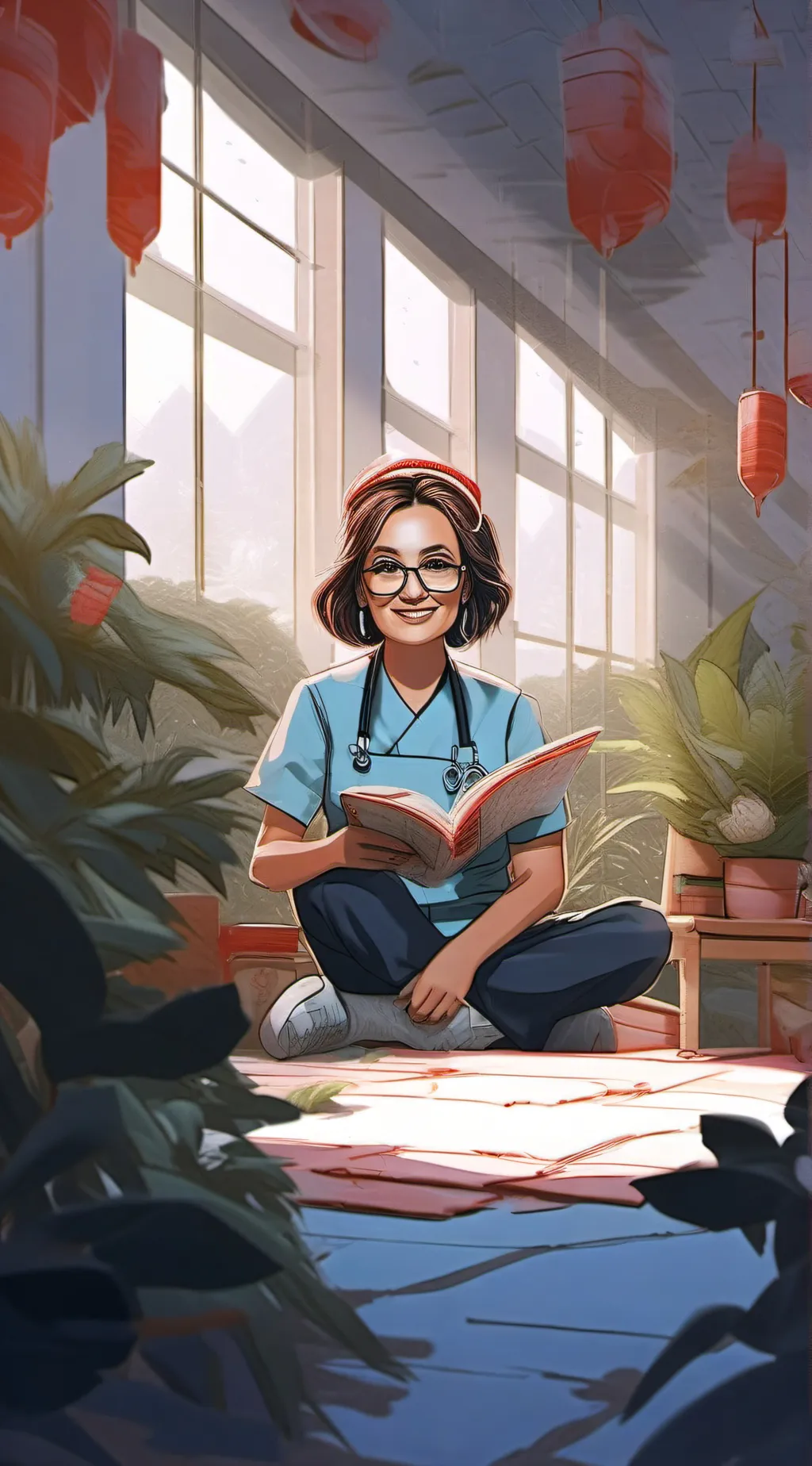 ai character: THE NURSERY NURSE! background