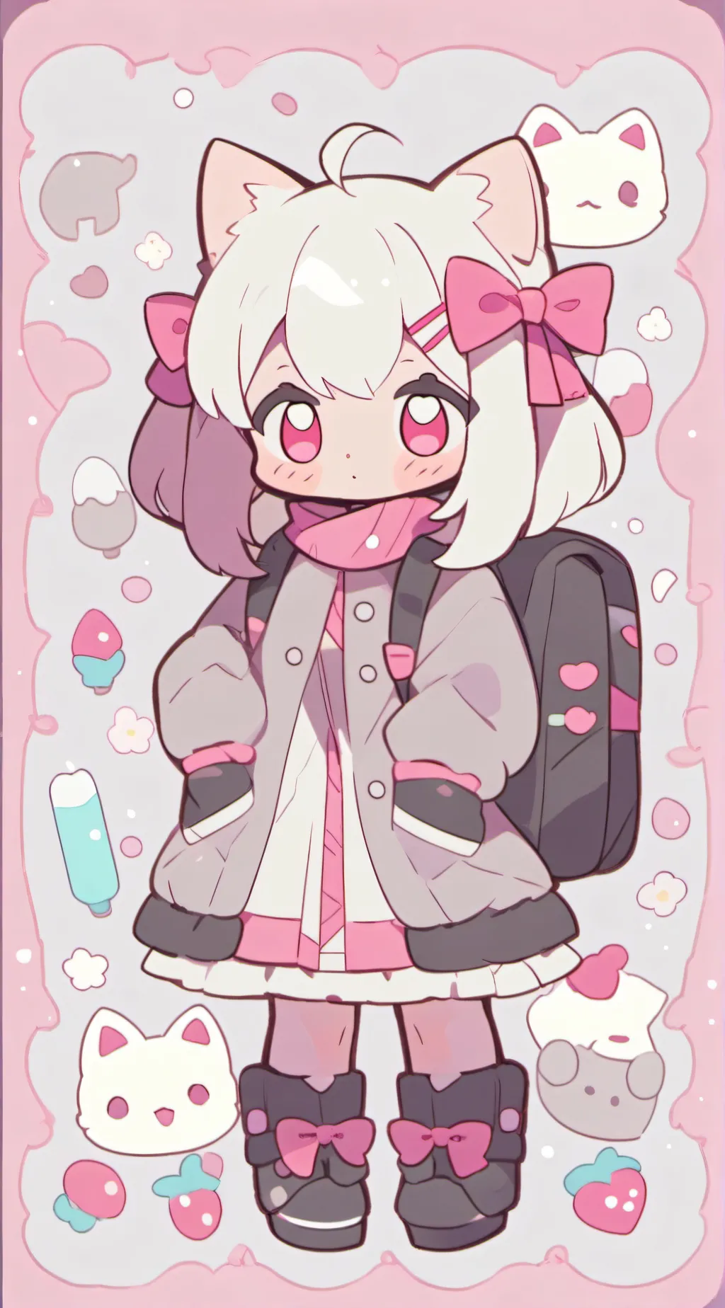 ai character: sushi cat background