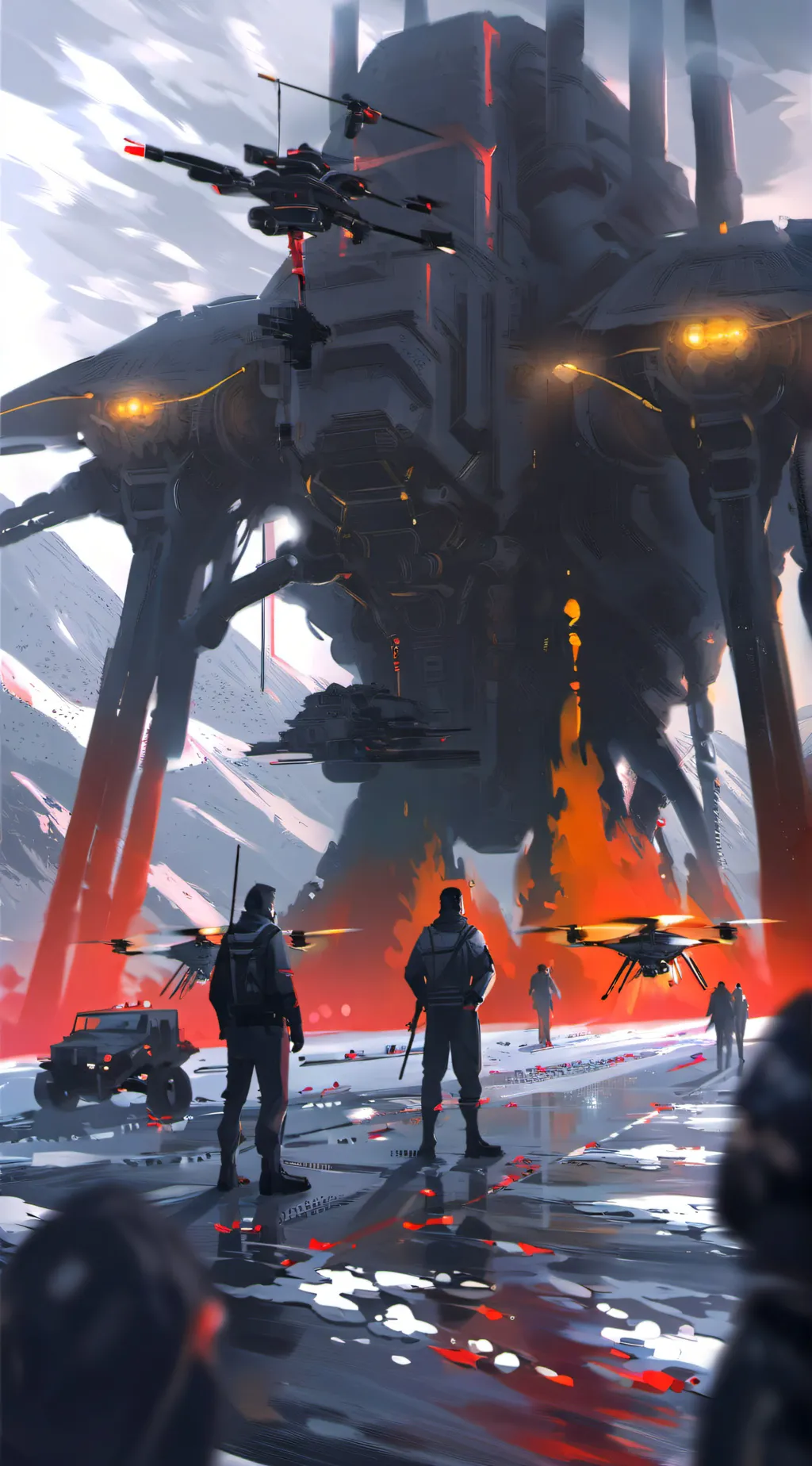 ai character: murder drones  background