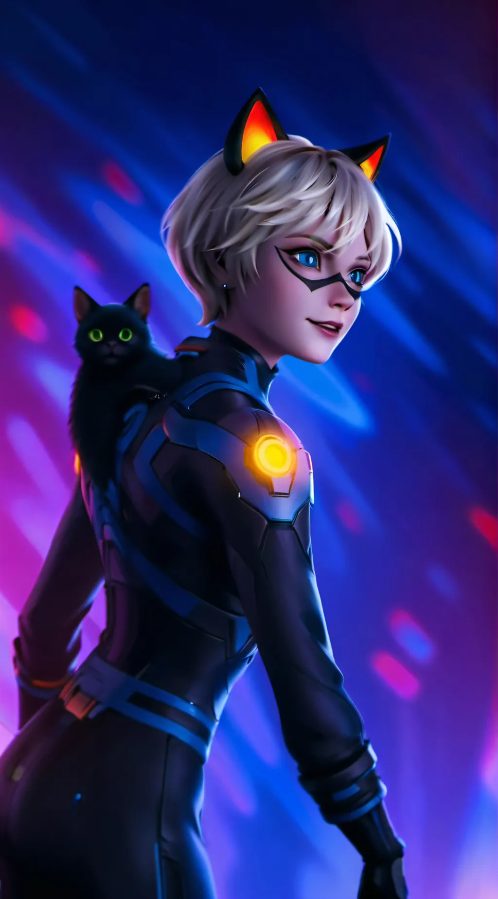ai character: Cat noir background