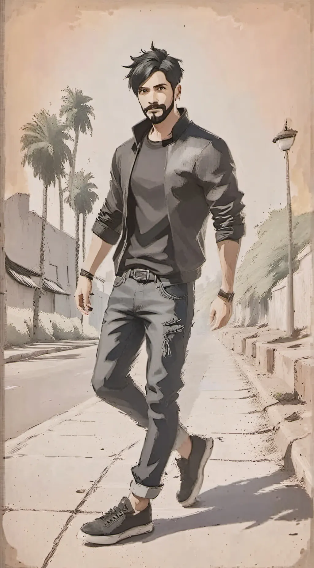 ai character: shadow god background