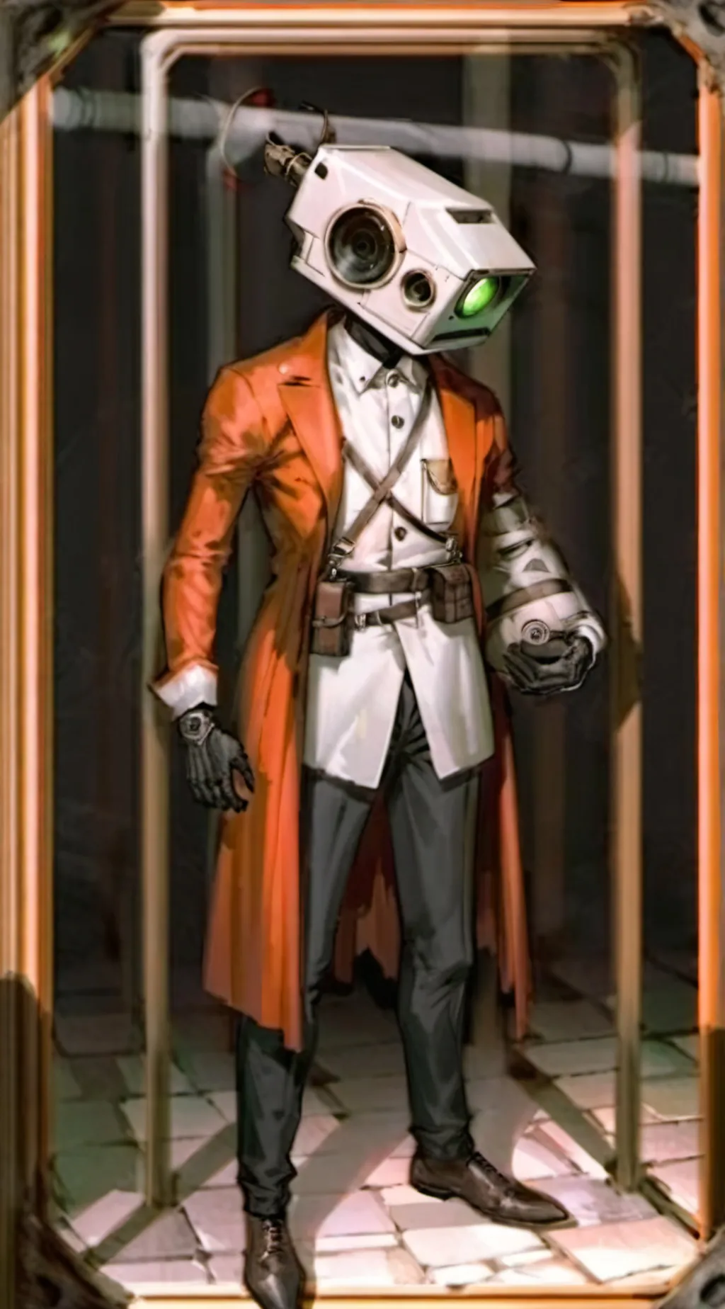 ai character: simp camera man background