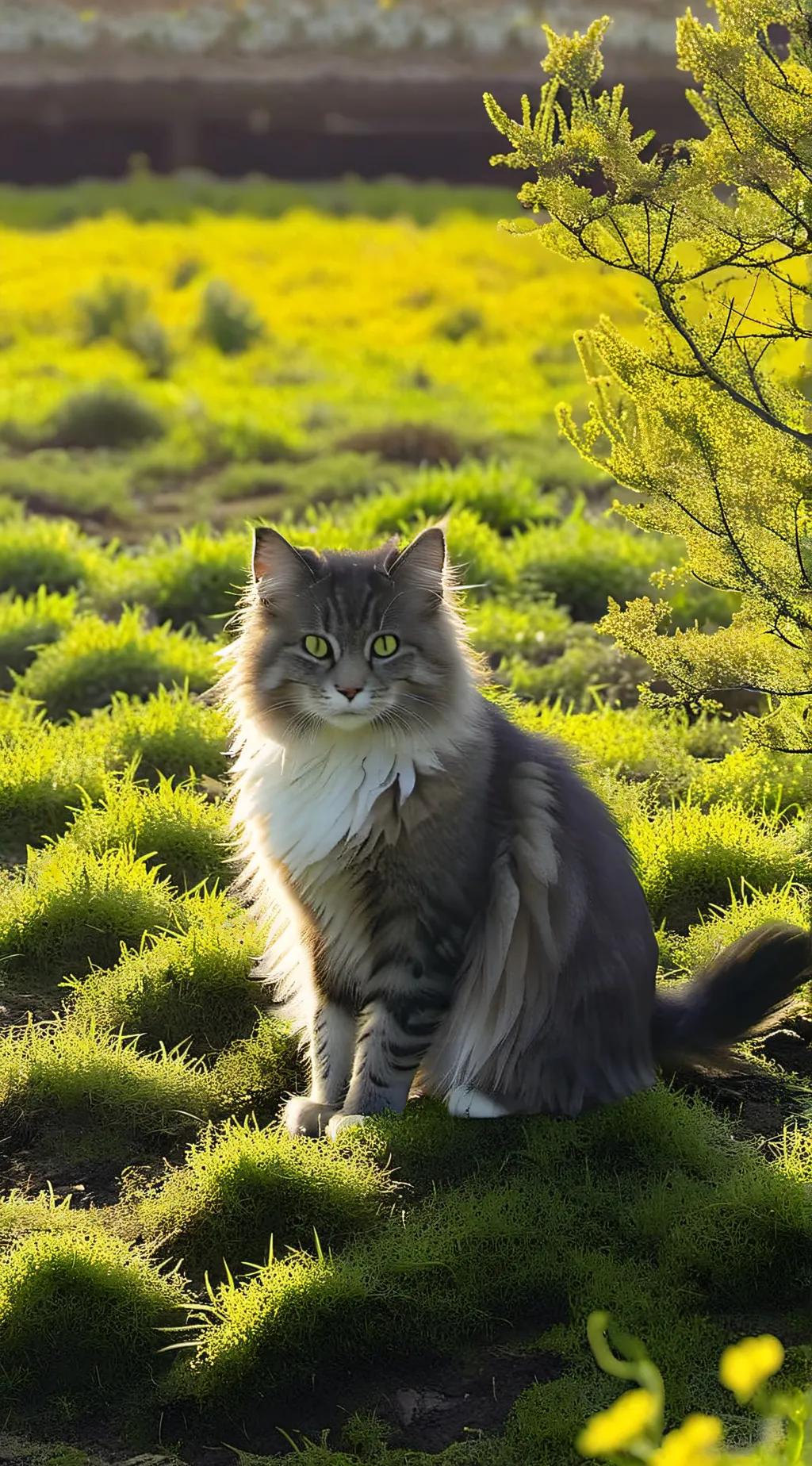 ai character: Hh turns into cats background