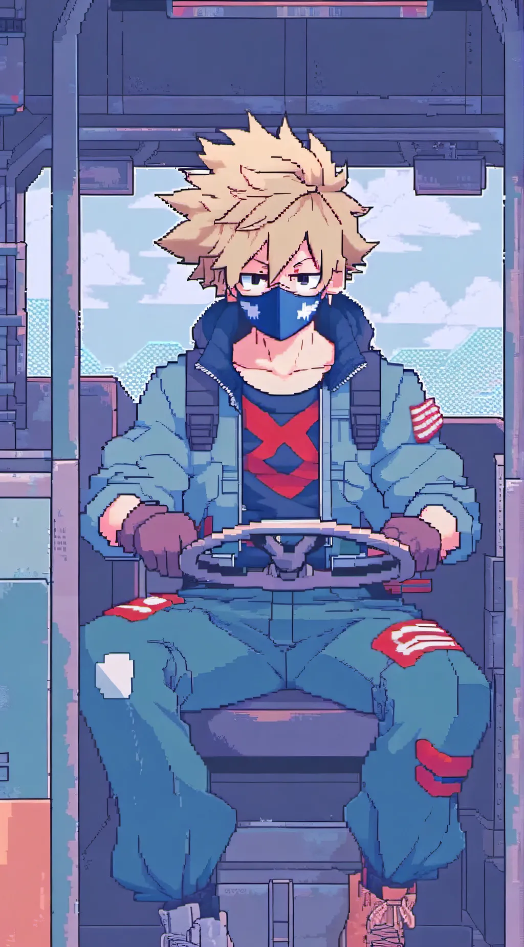 ai character: Katsuki bakugo  background