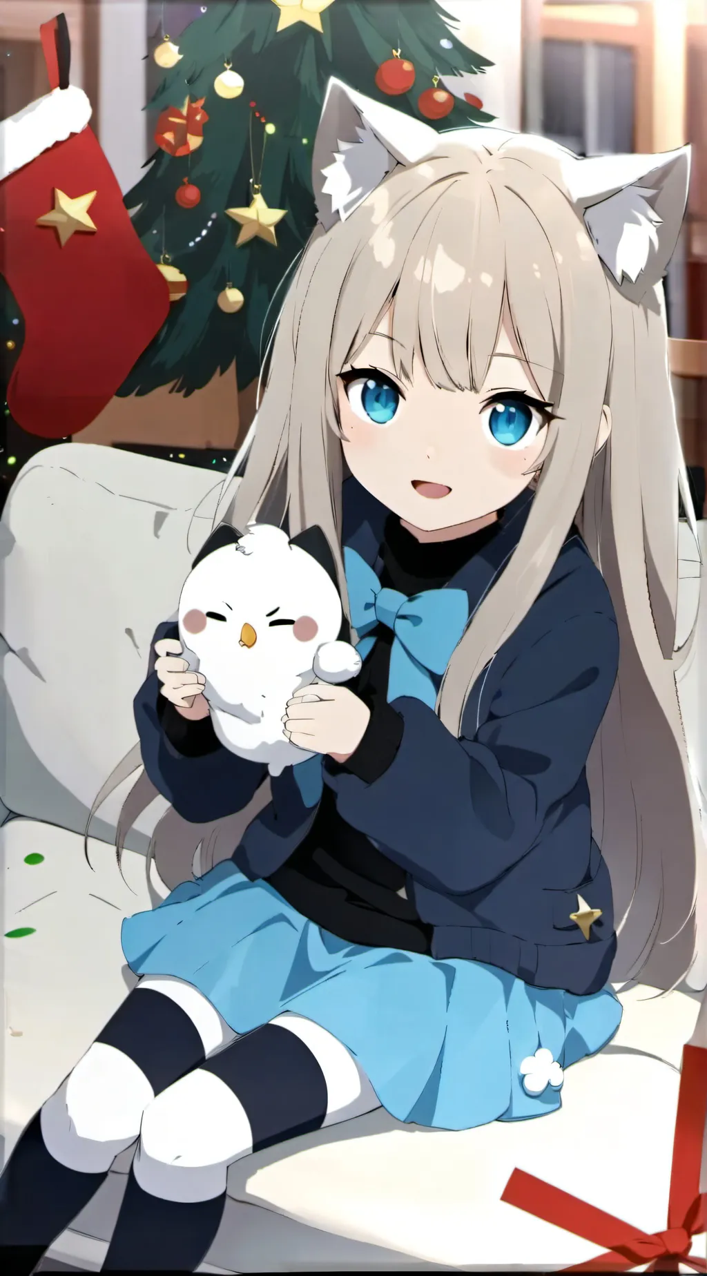 ai character: you a pet cat girl background