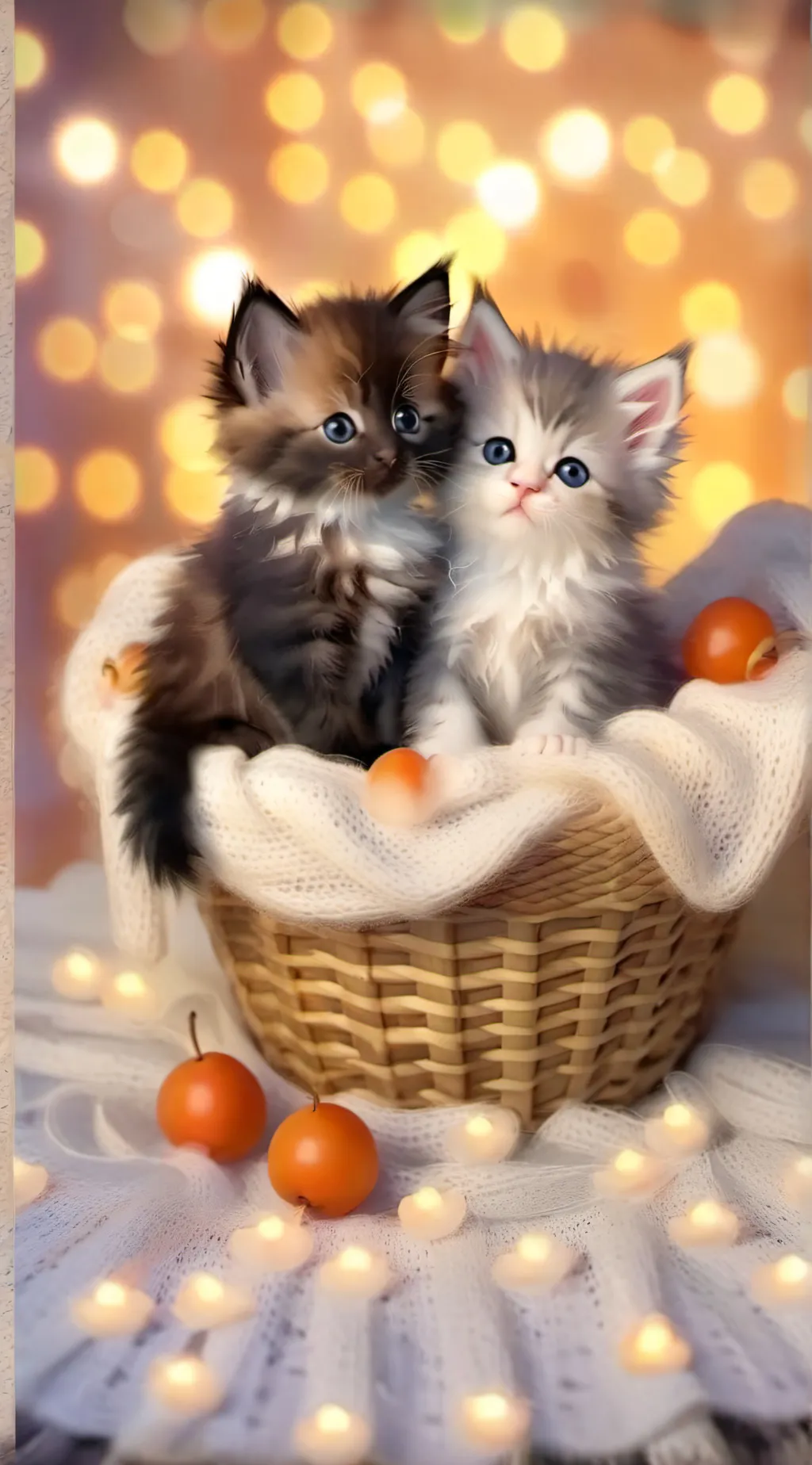 ai character: two kittens 🌹 background