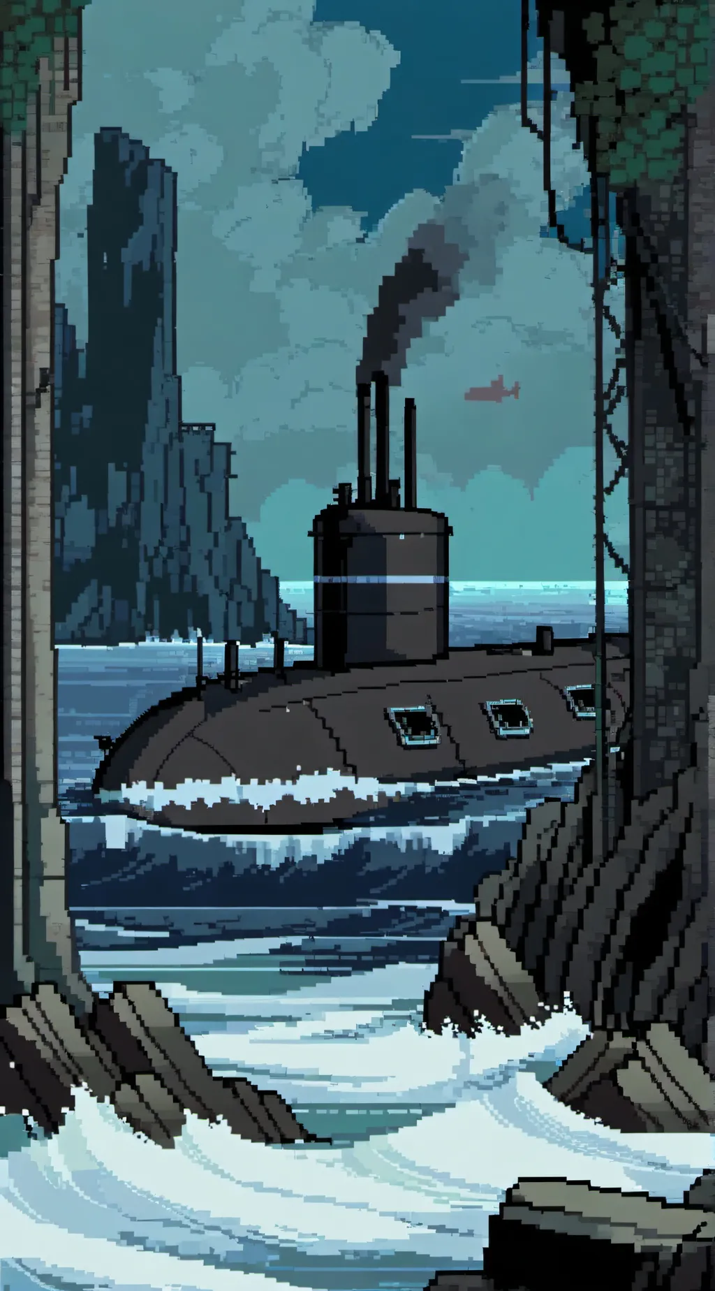 ai character: Submarine Survival background