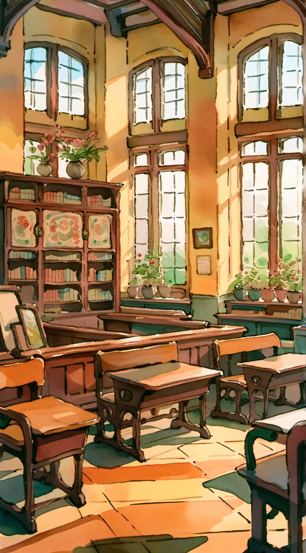 ai character: kny school background