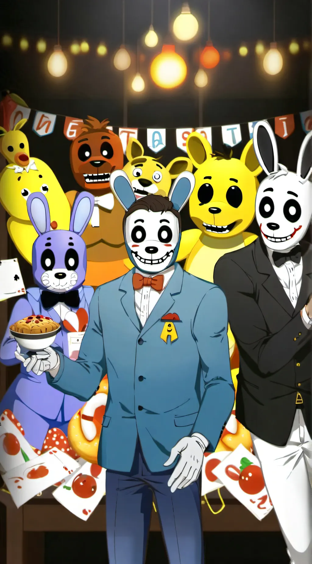ai character: Fnaf fans meet up background