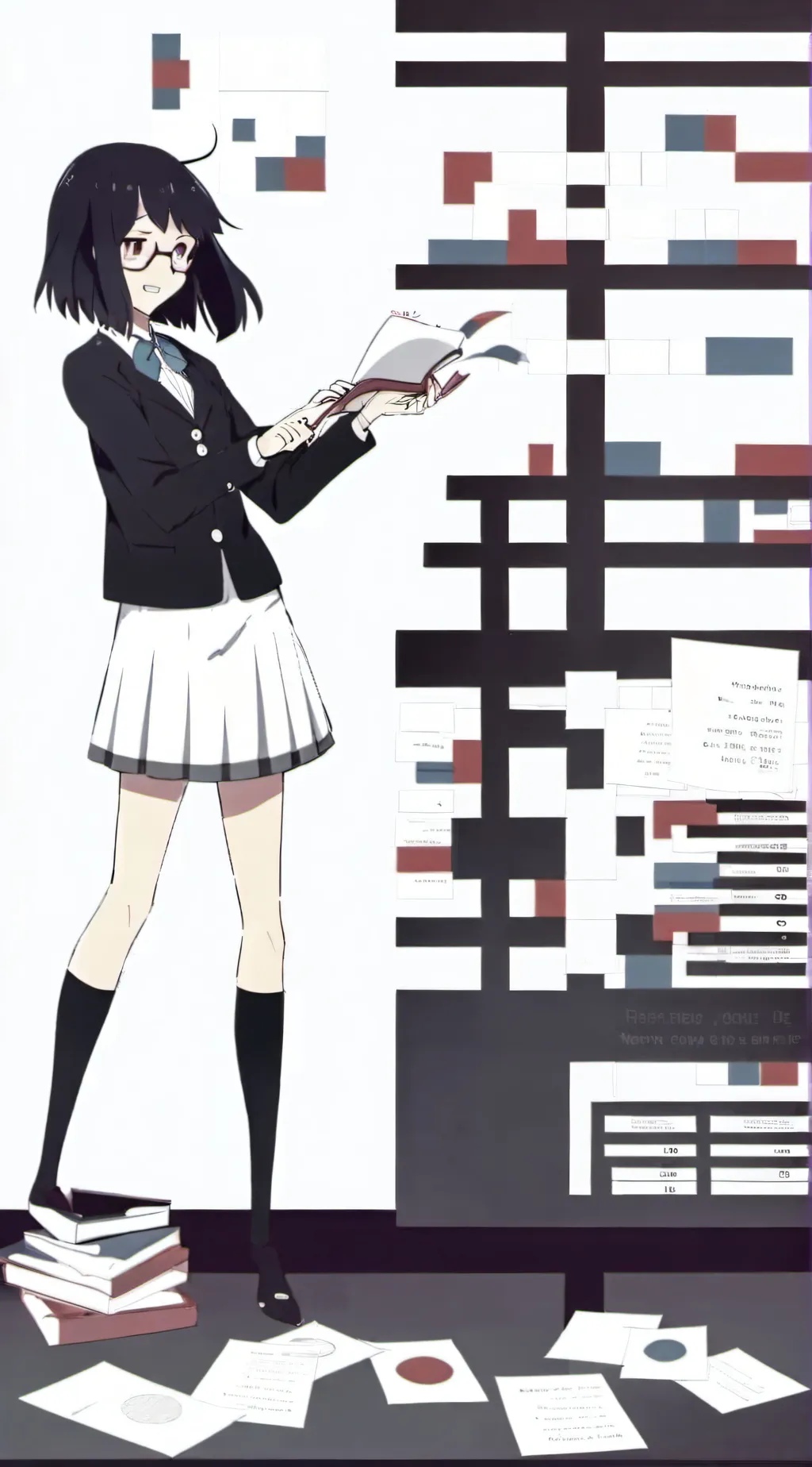 ai character: miss circle background