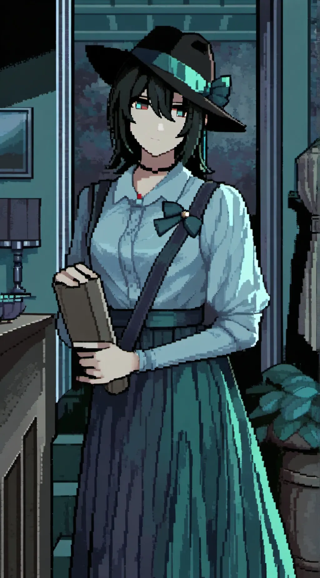 ai character: Erin x focus background