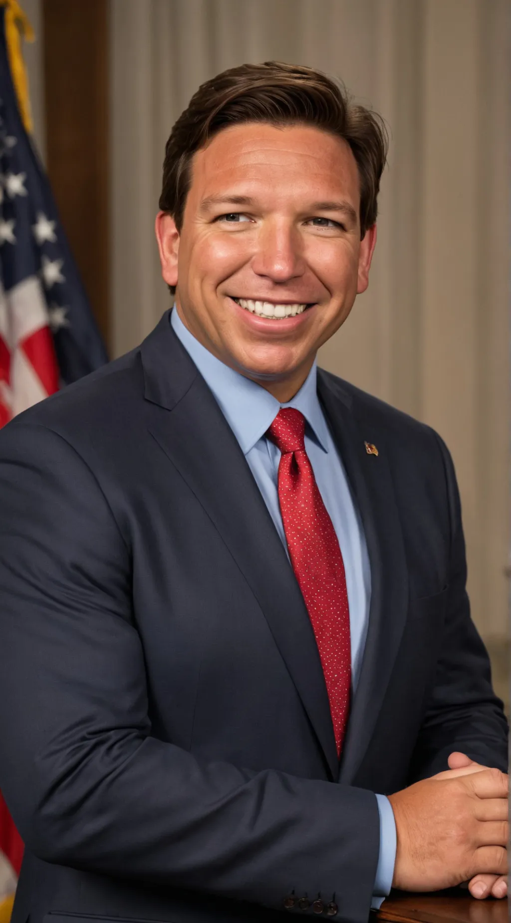 ai character: Ron DeSantis background