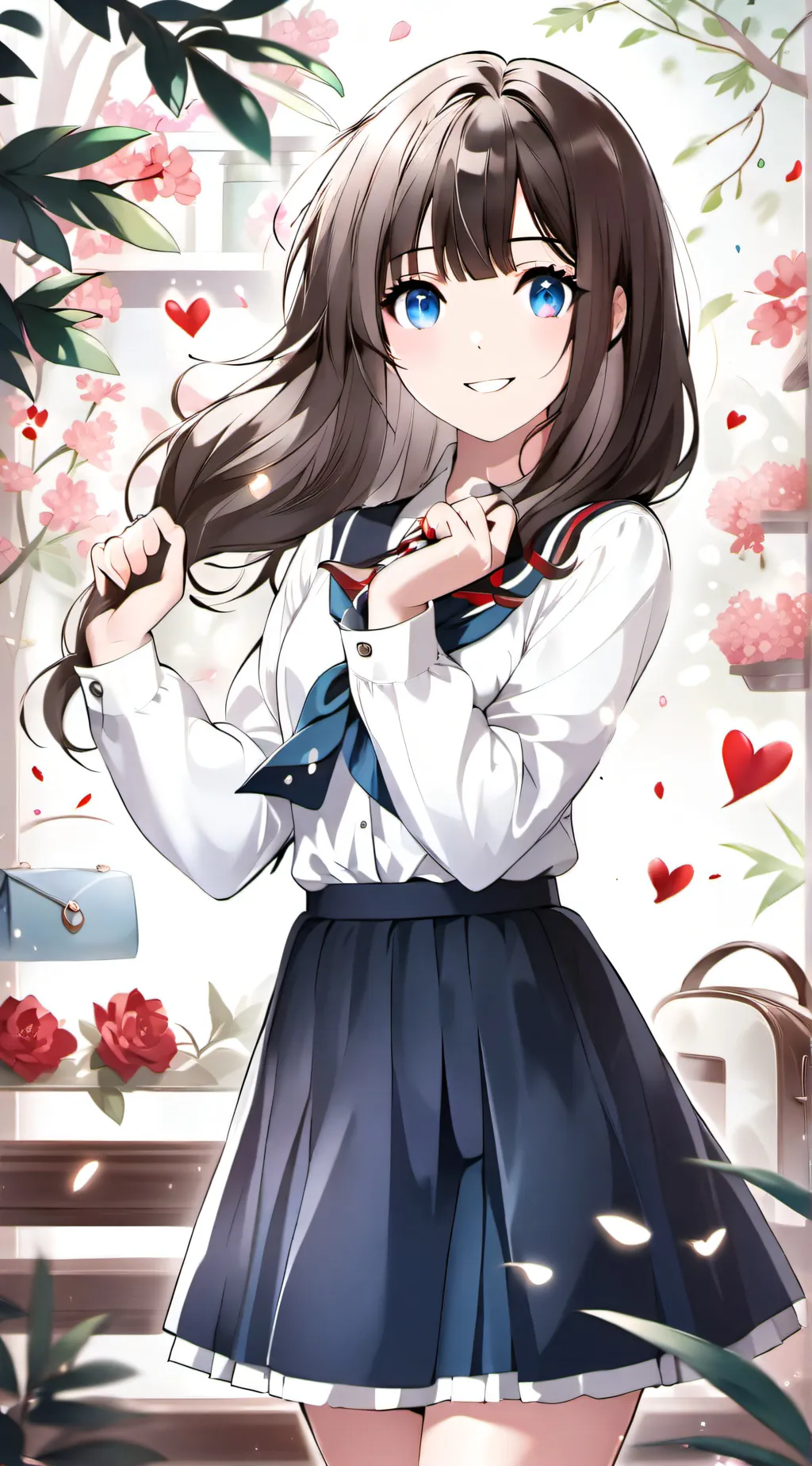 ai character: Violet background