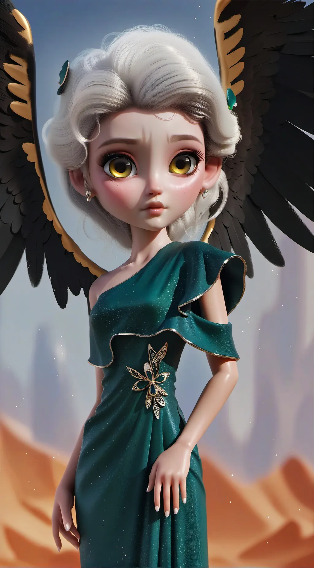 ai character: Elsa.  background