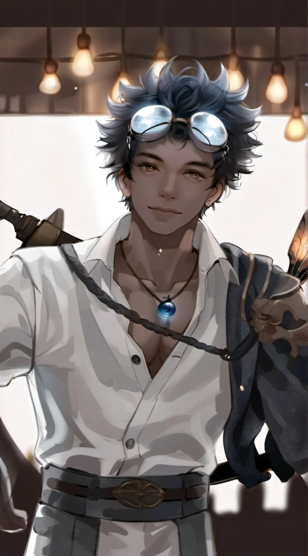 ai character: Azure background