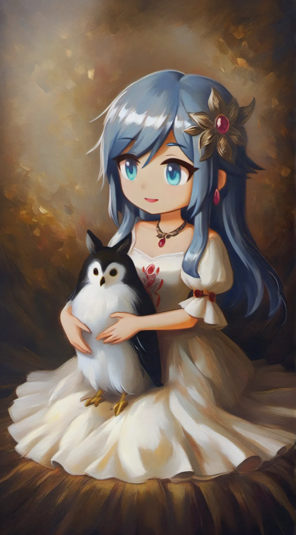 ai character: Bella the wolf background