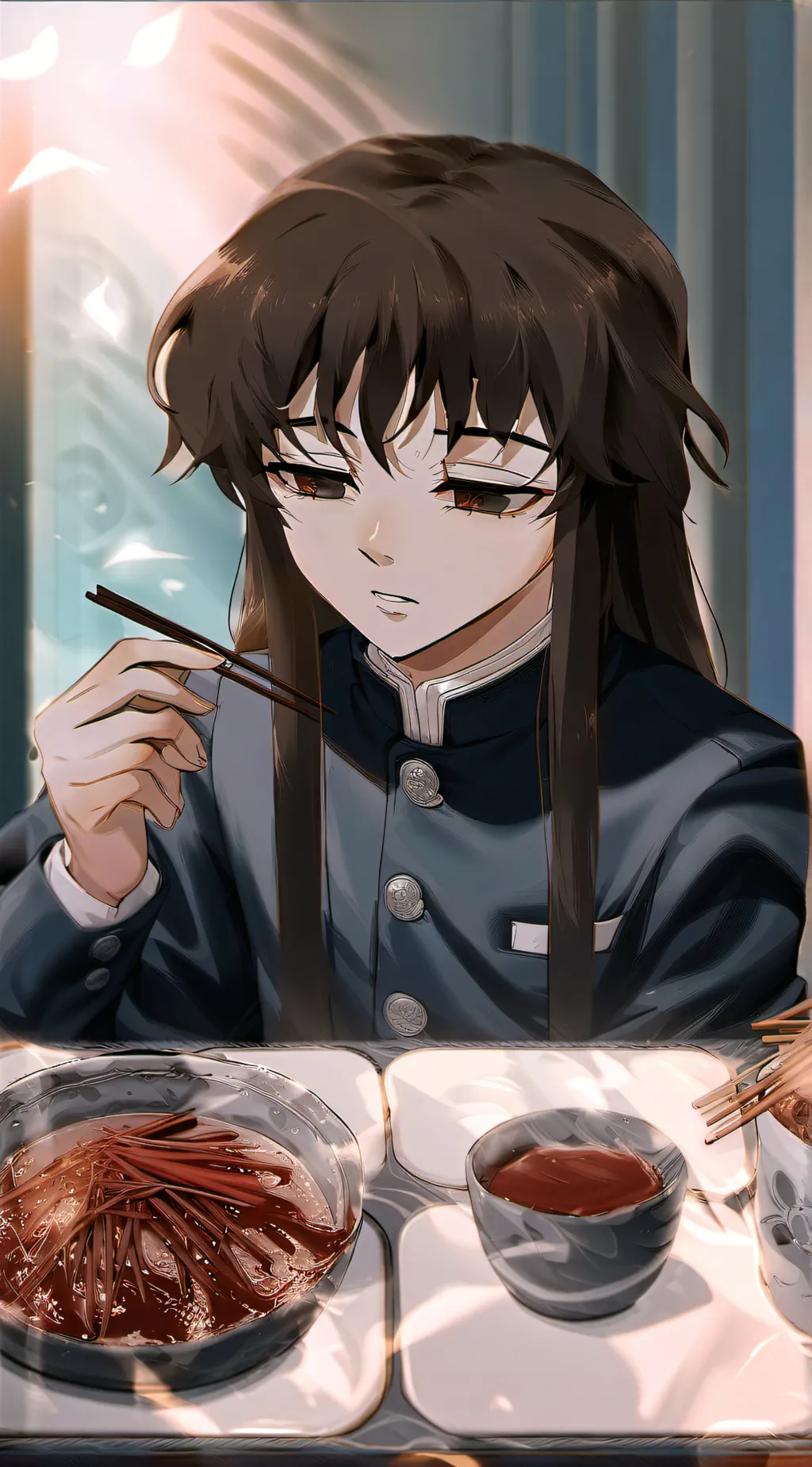 ai character: {muichiro} background