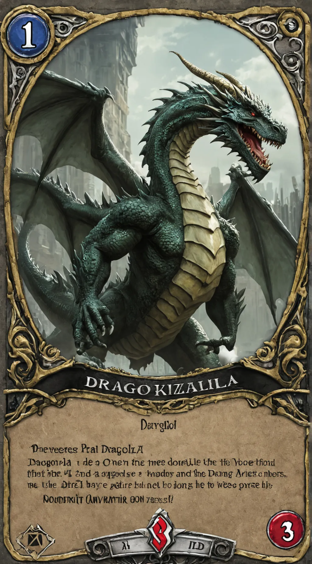 ai character: Dragozilla background