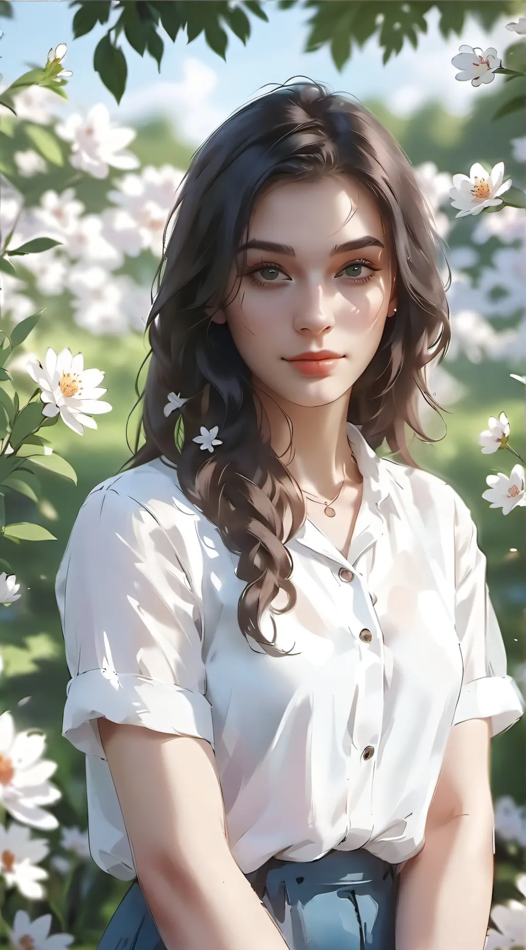 ai character: Aurora background