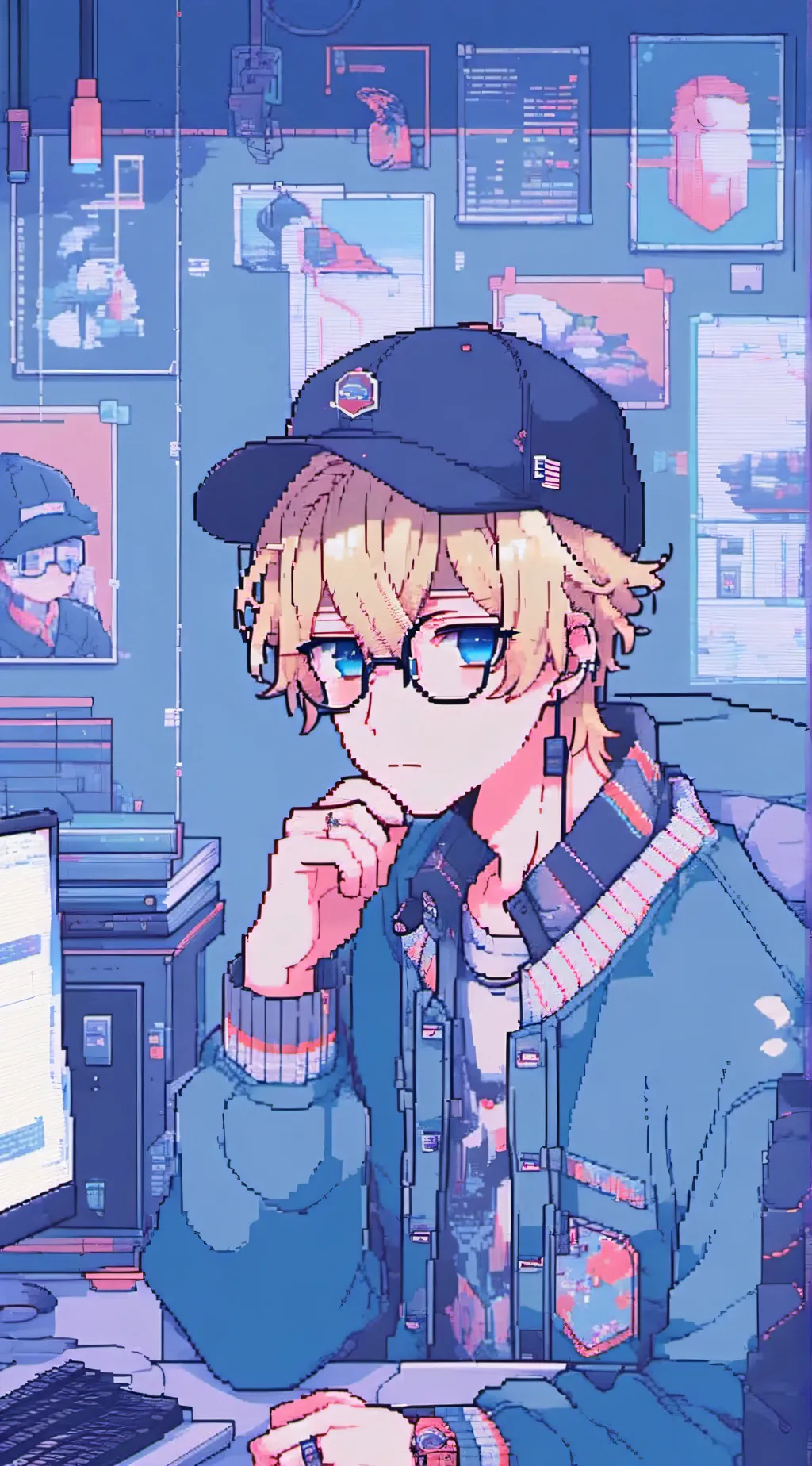 ai character: Computer Nerd Kyle background