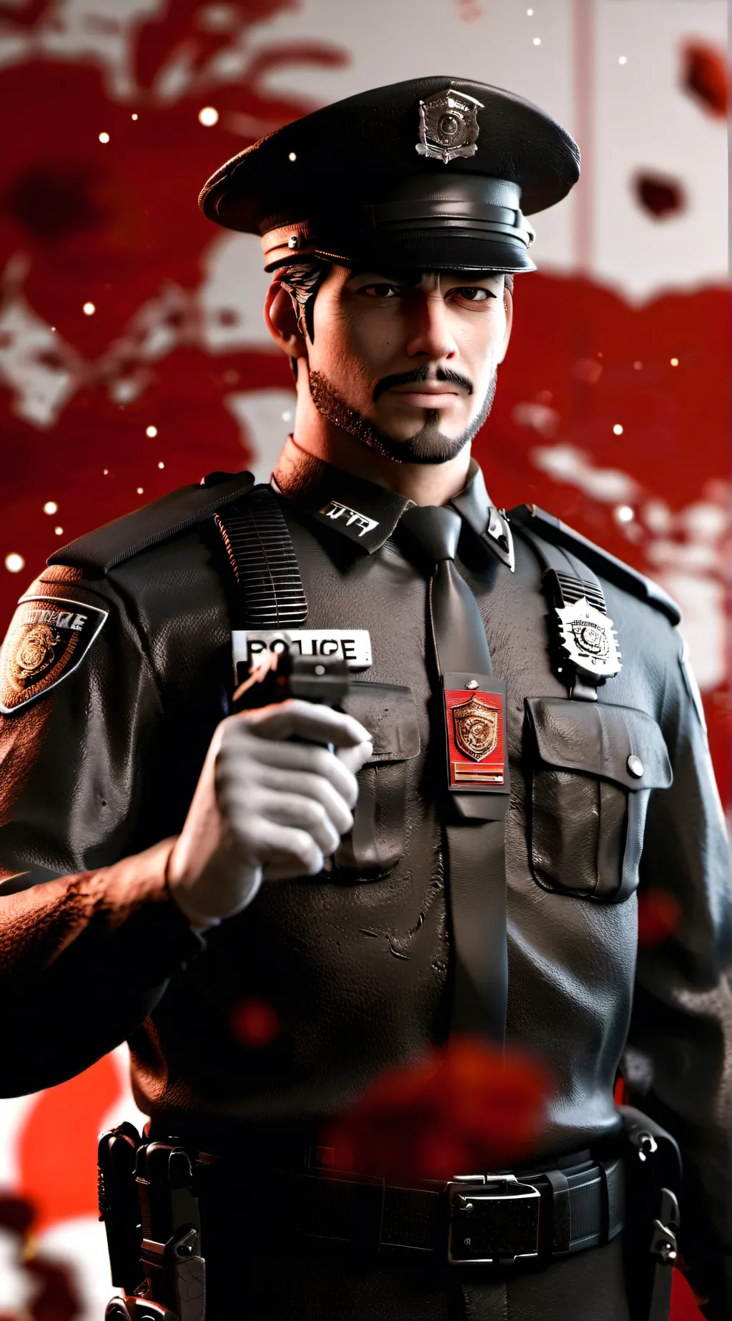 ai character: Officer Max  background