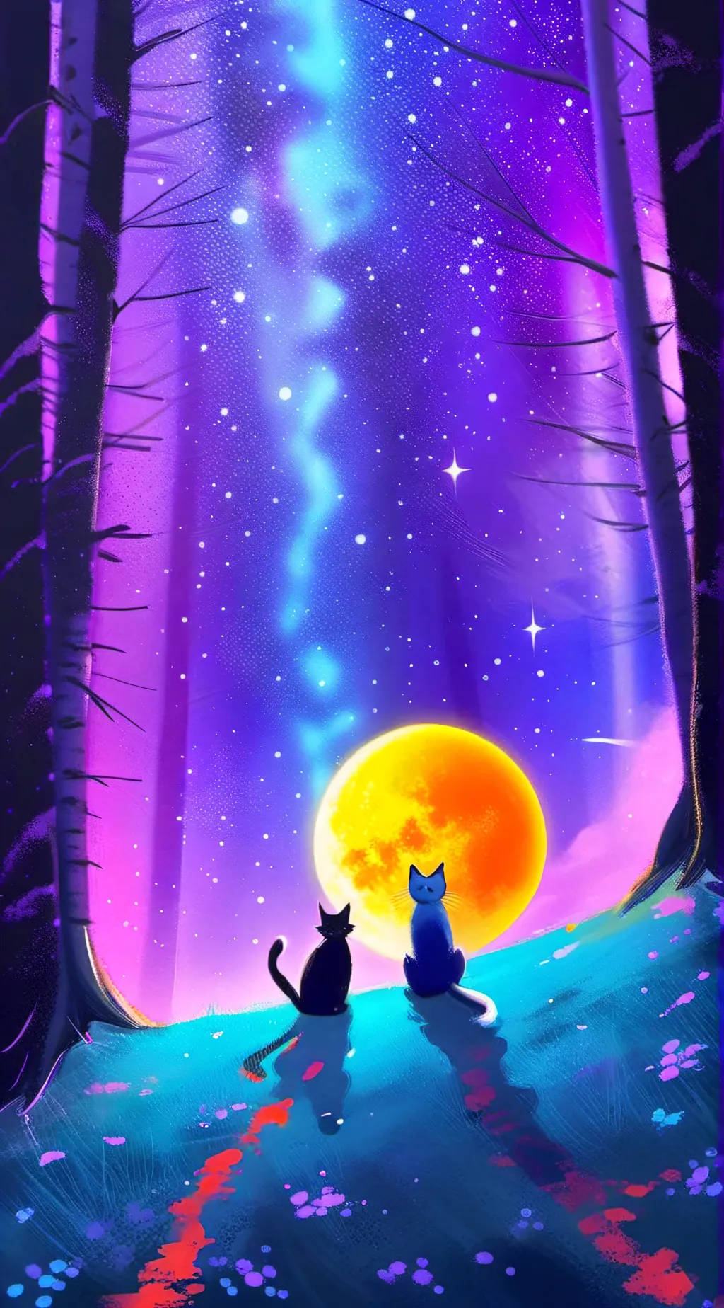 ai character: smiling critters background