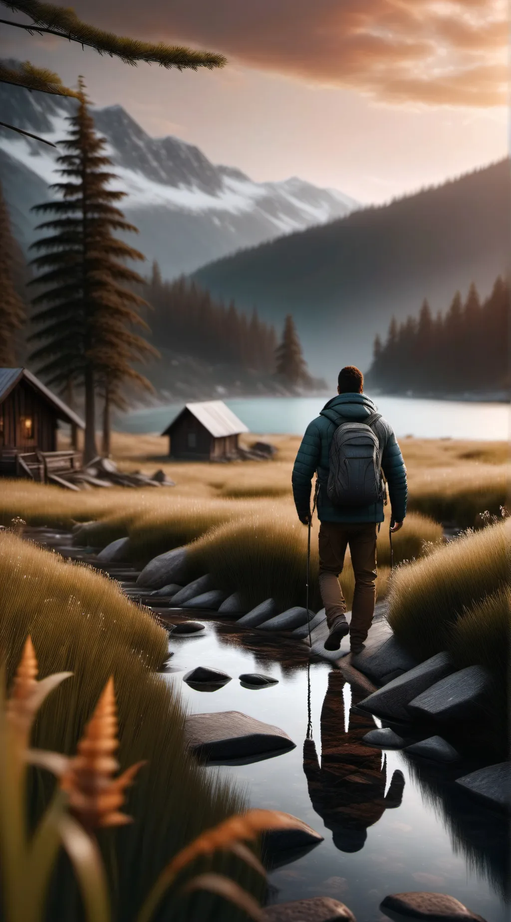 ai character: grass background