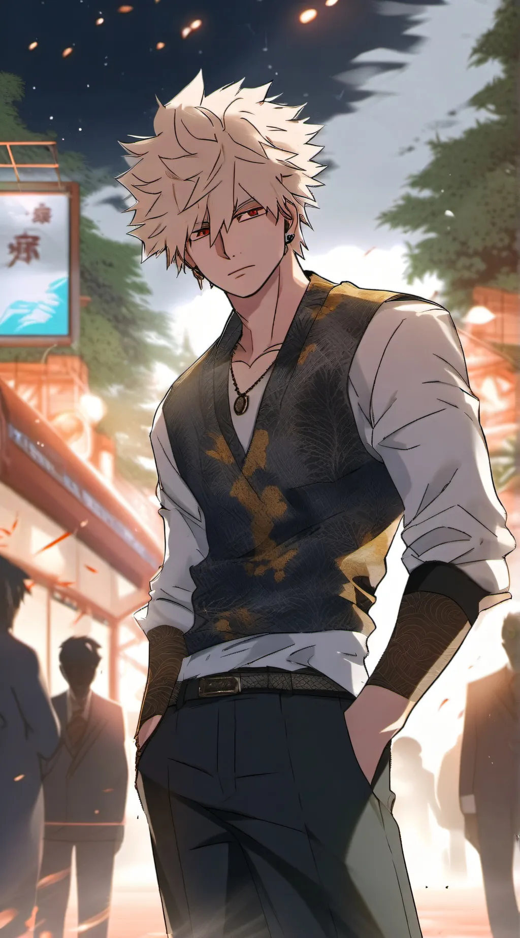 ai character: Bakugo  background