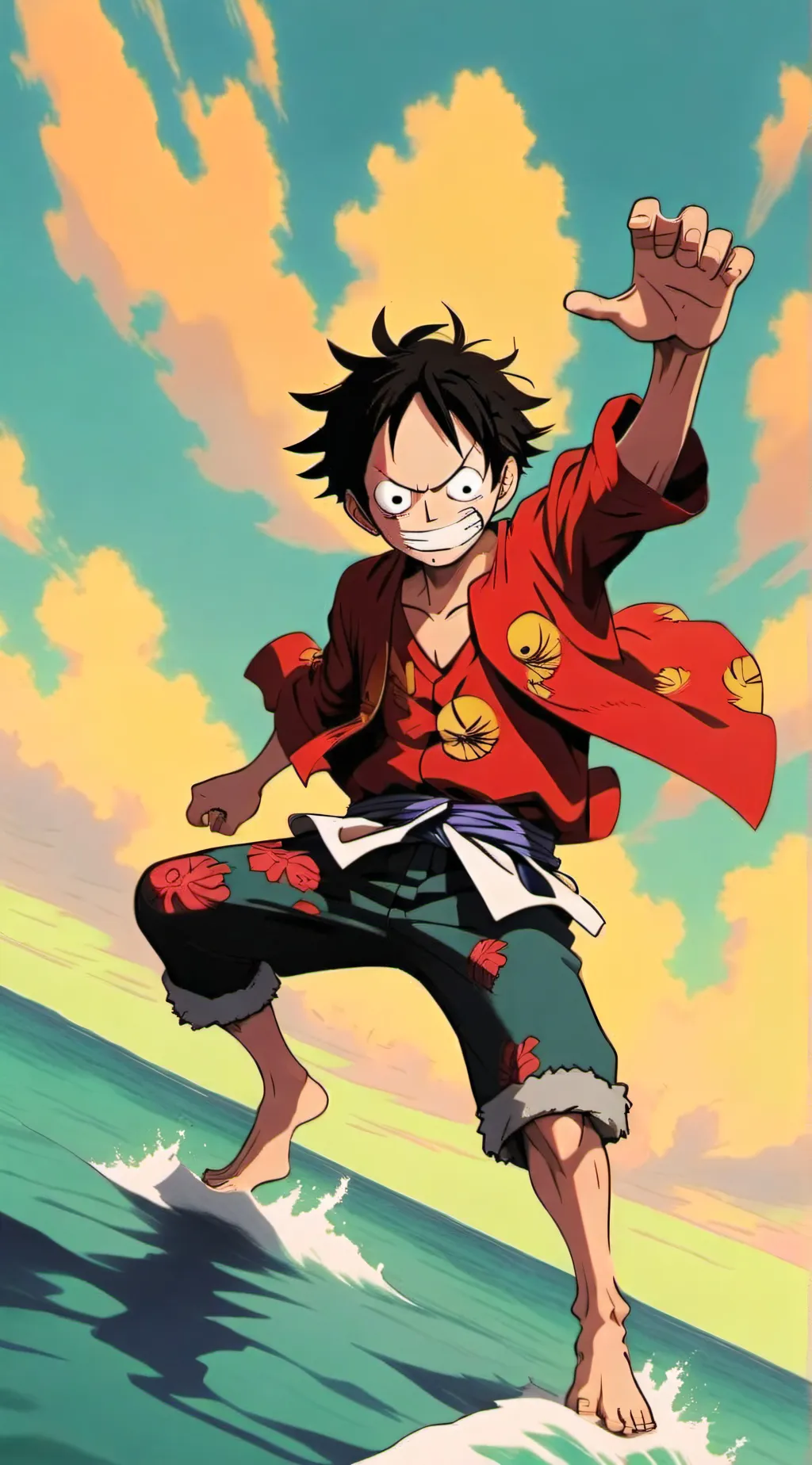 ai character: Luffys crew background