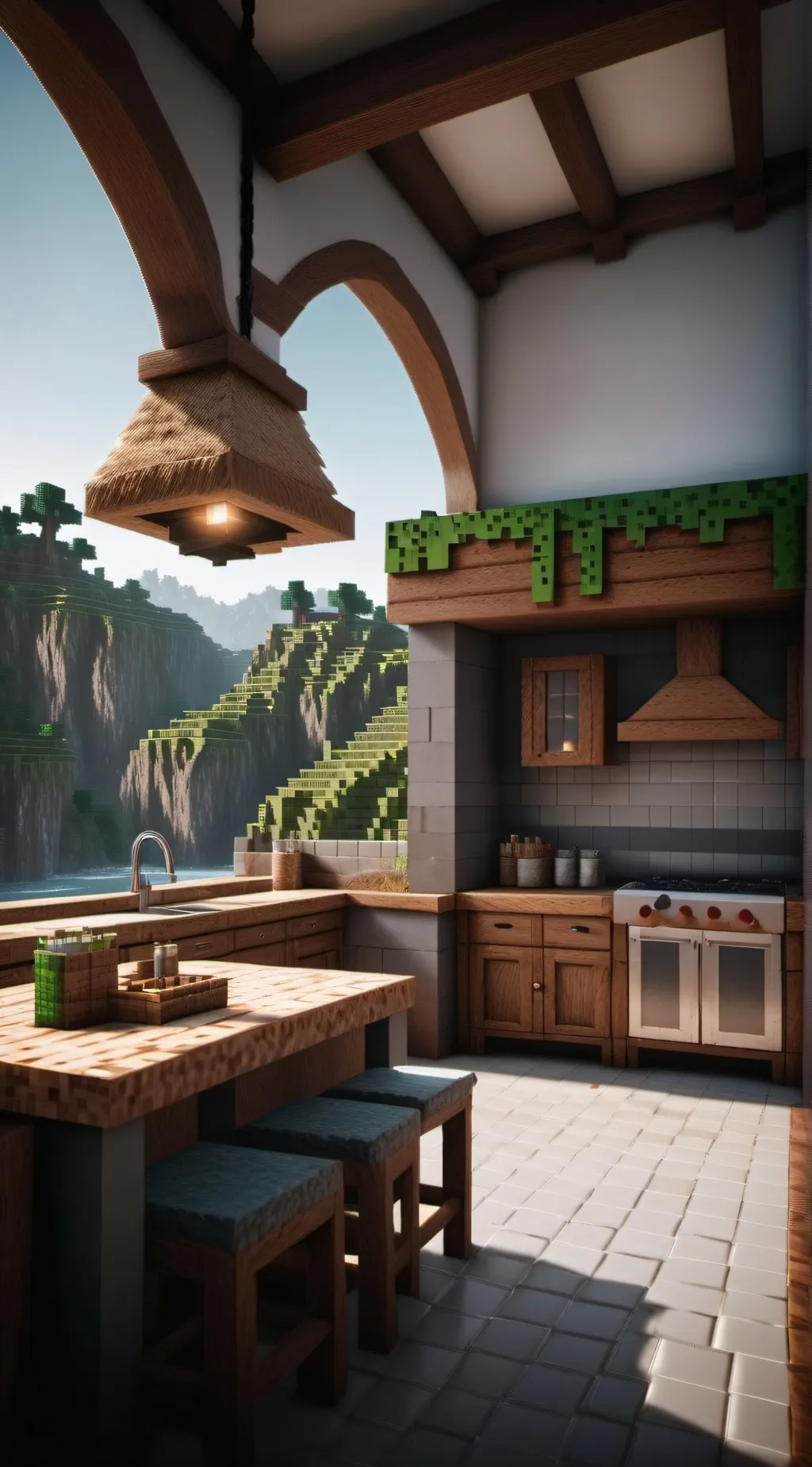 ai character: minecraft background