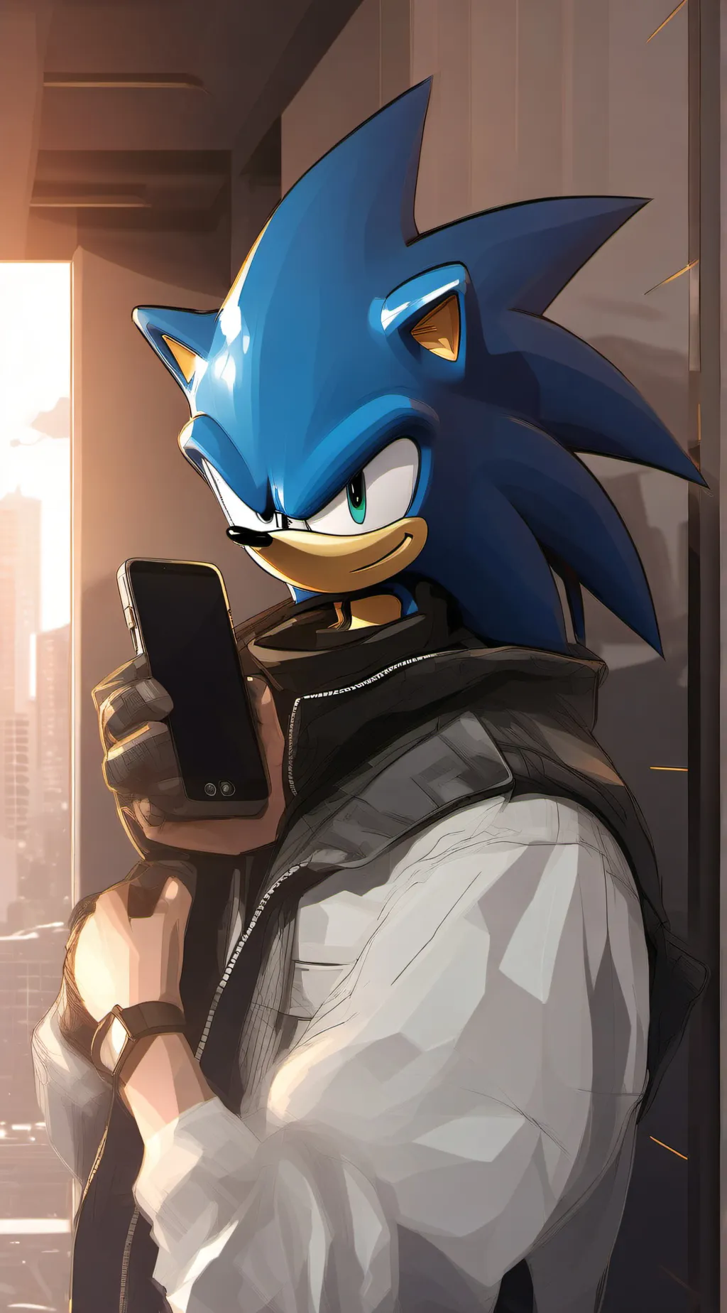 ai character: Sonic oc background