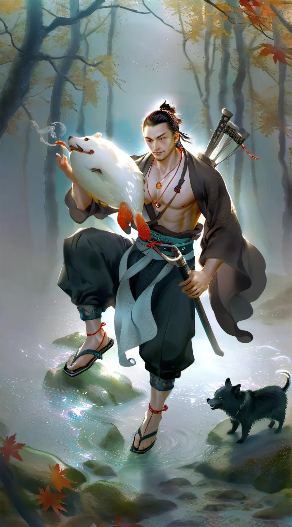 ai character: Inosuke  background