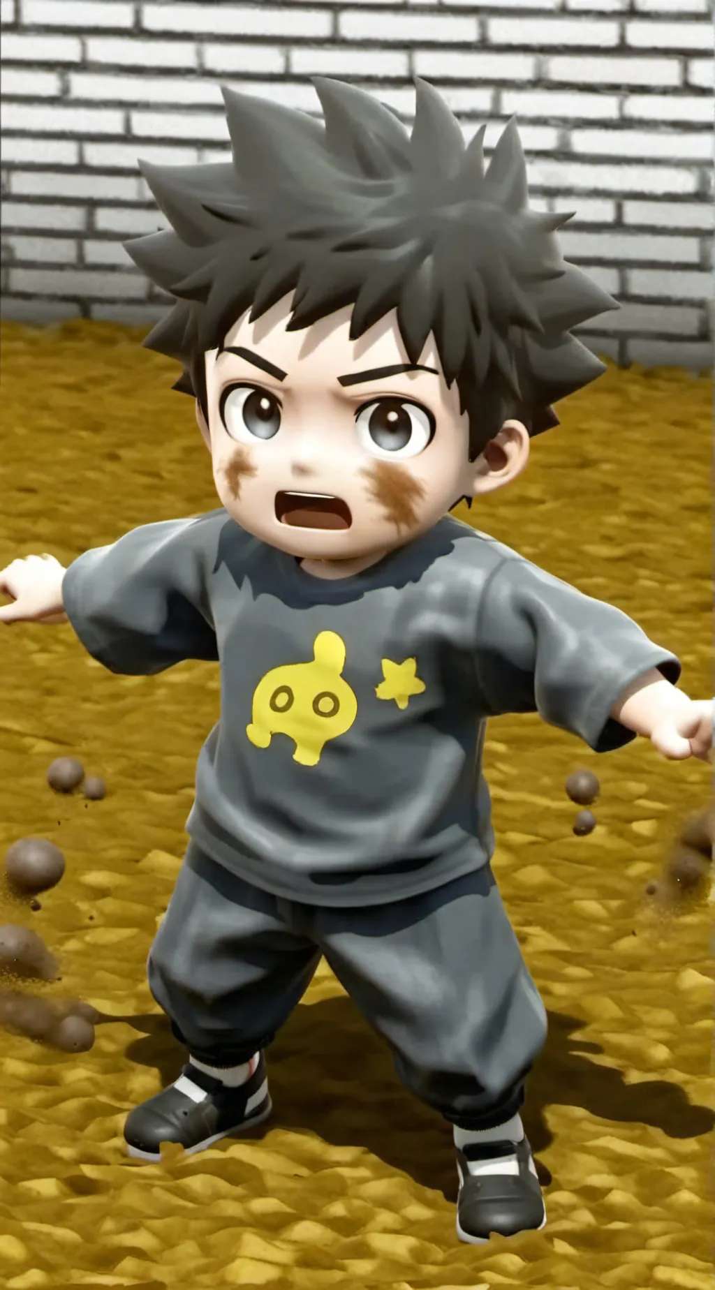 ai character: ash baby screamer background