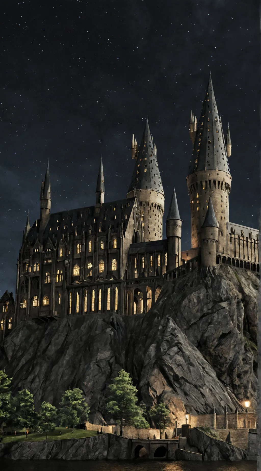 ai character: Hogwarts  background