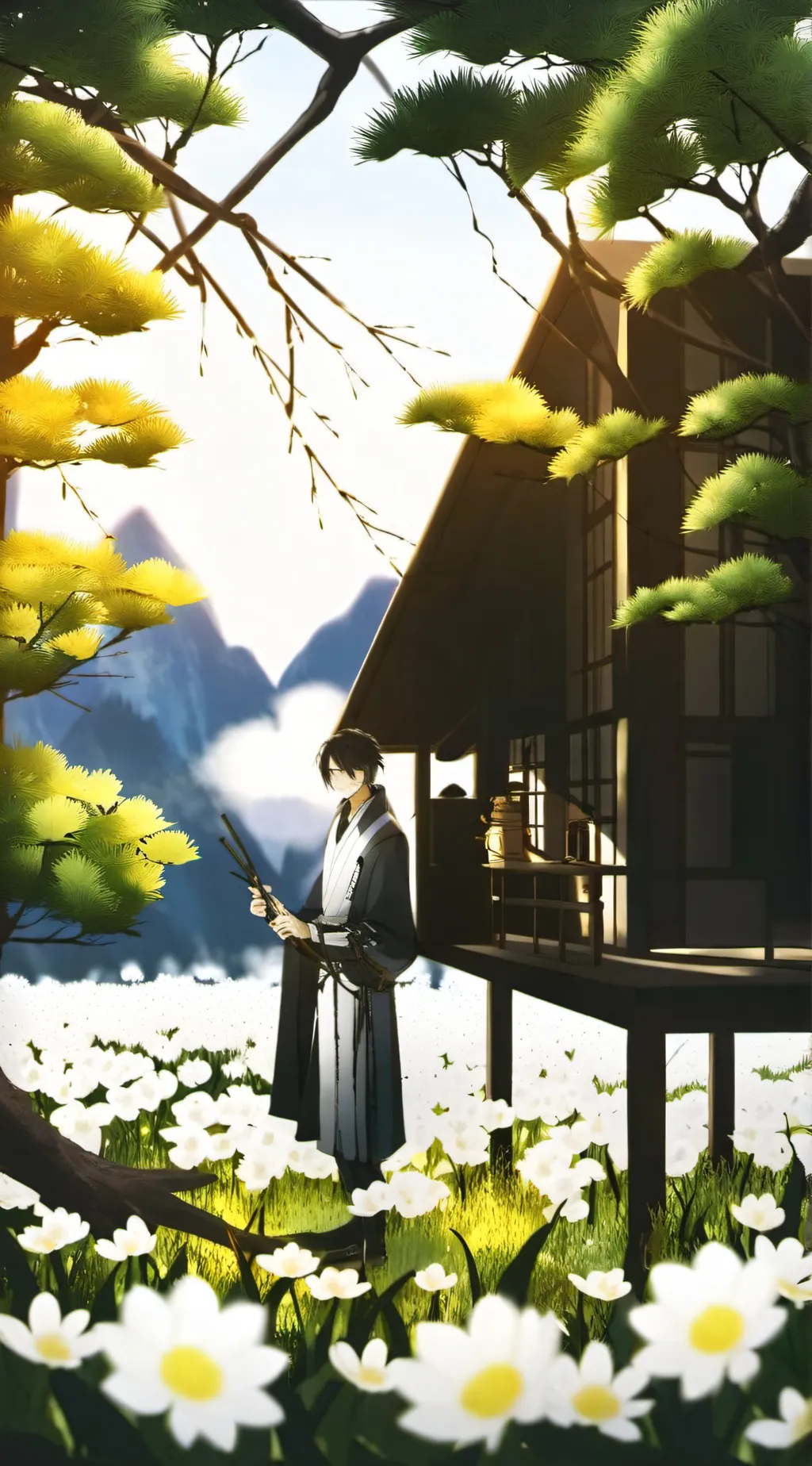 ai character: Anime world background